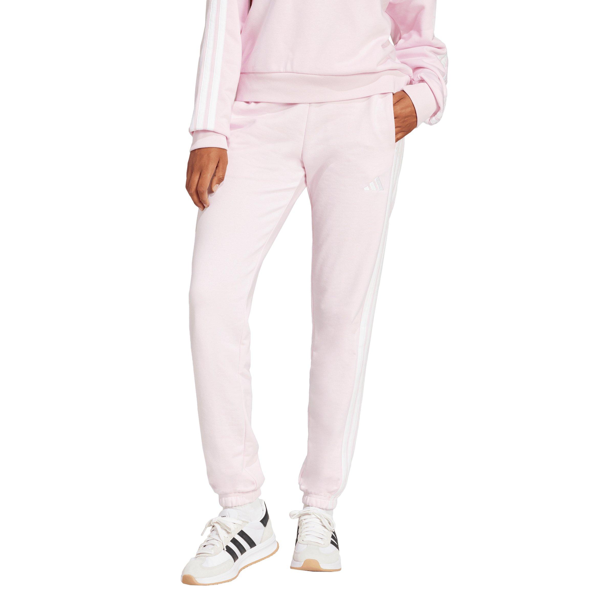 adidas Women's Essentials 3-Stripes French Terry Cuffed Joggers - Light Pink - LIGHT PINK Thumbnail View 1