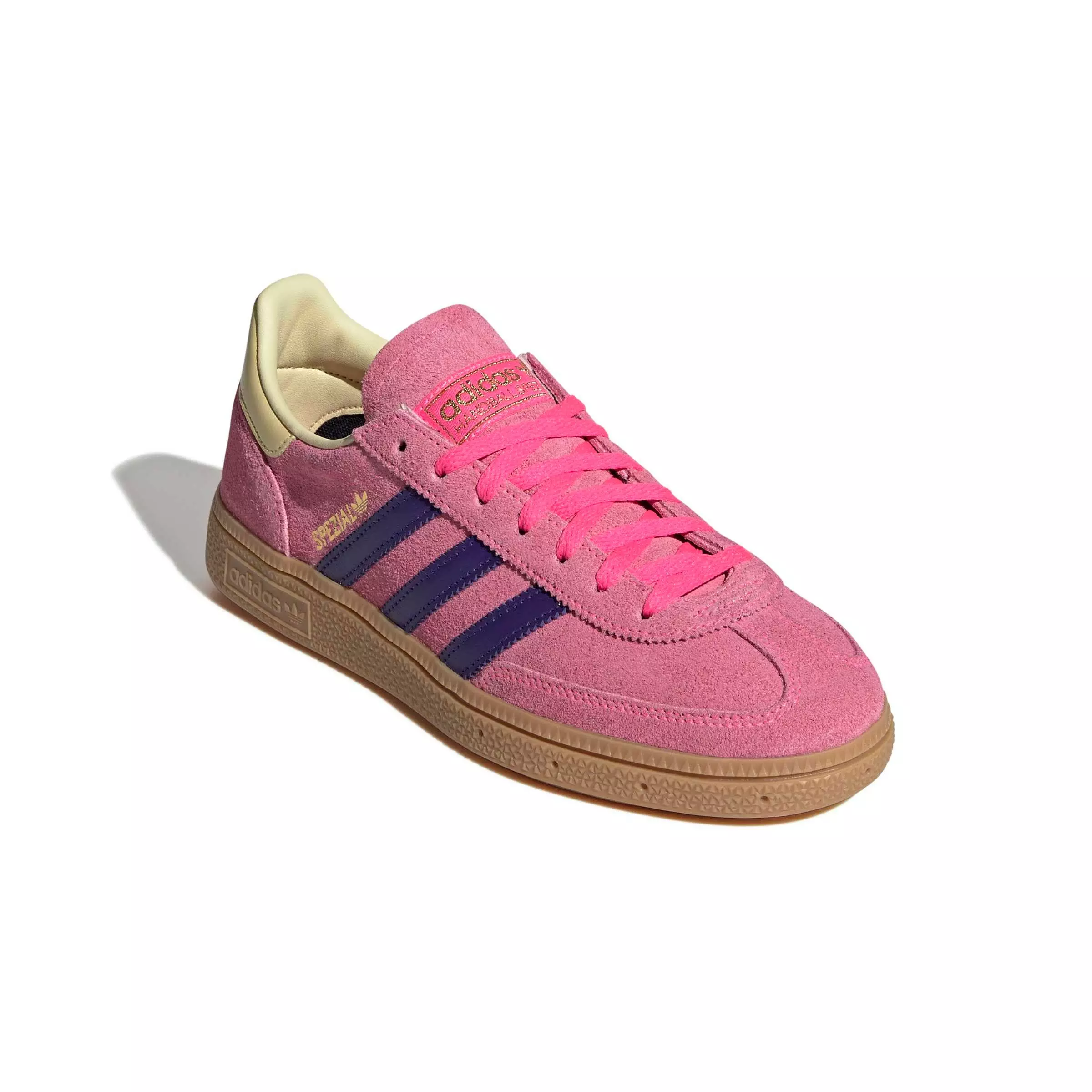 adidas Originals Handball Spezial "Lucid Pink/Collegiate Purple/Almost Yellow" Women's Shoe - PINK/PURPLE/YELLOW