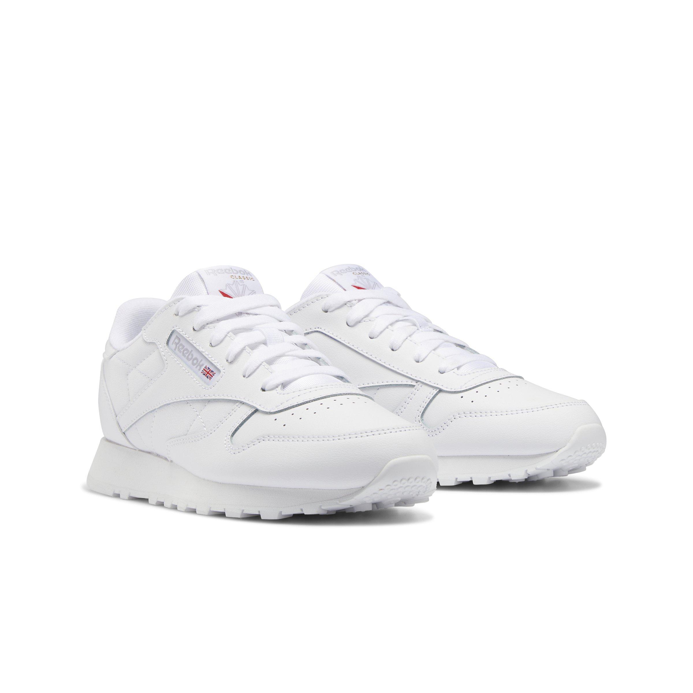 Reebok Classic Leather Grade School Boys' "Ftwr White/Ftwr White/Ftwr White" Shoe