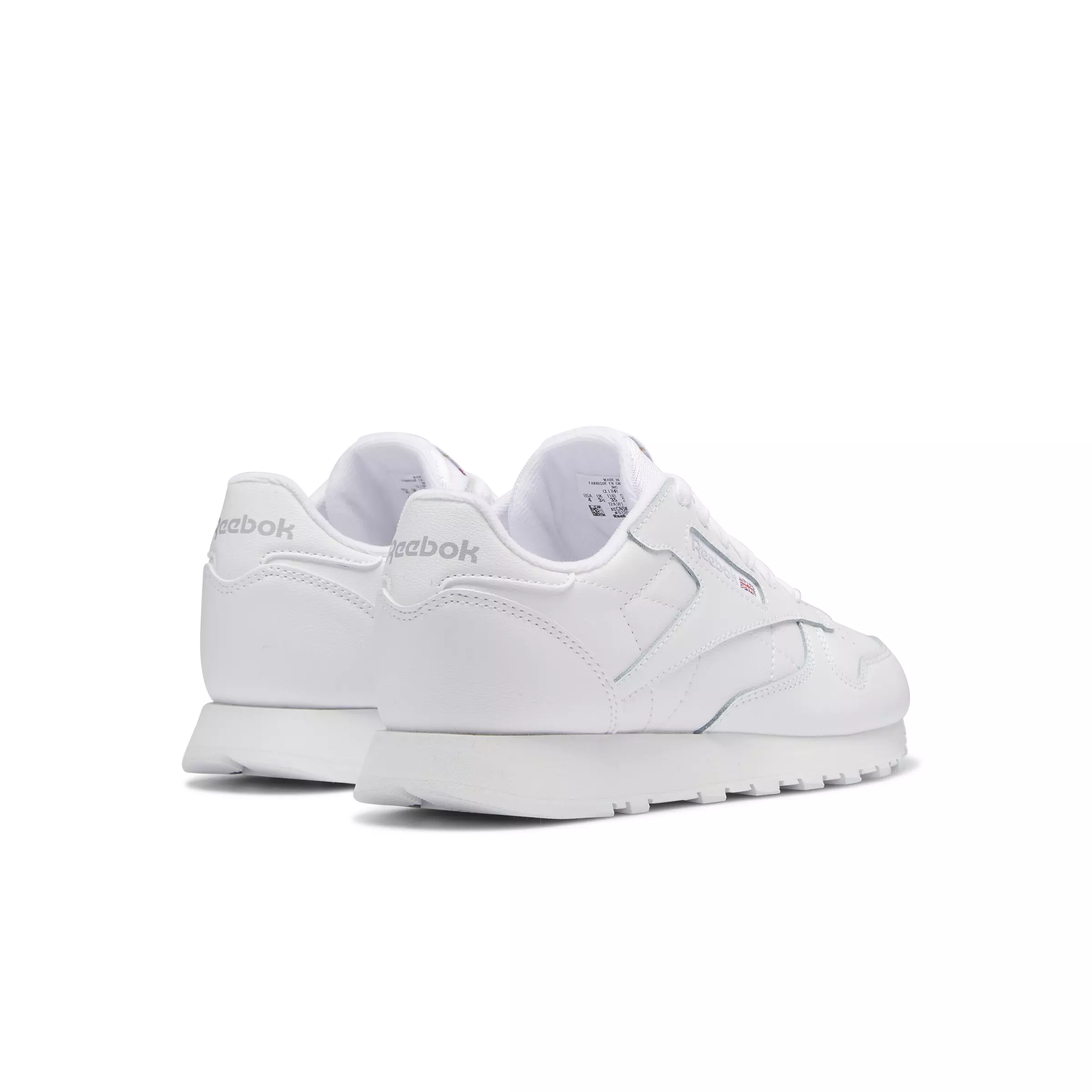 Reebok Classic Leather "Ftwr White/Ftwr White/Ftwr White" Grade School Boys' Shoe - WHITE/WHITE/WHITE