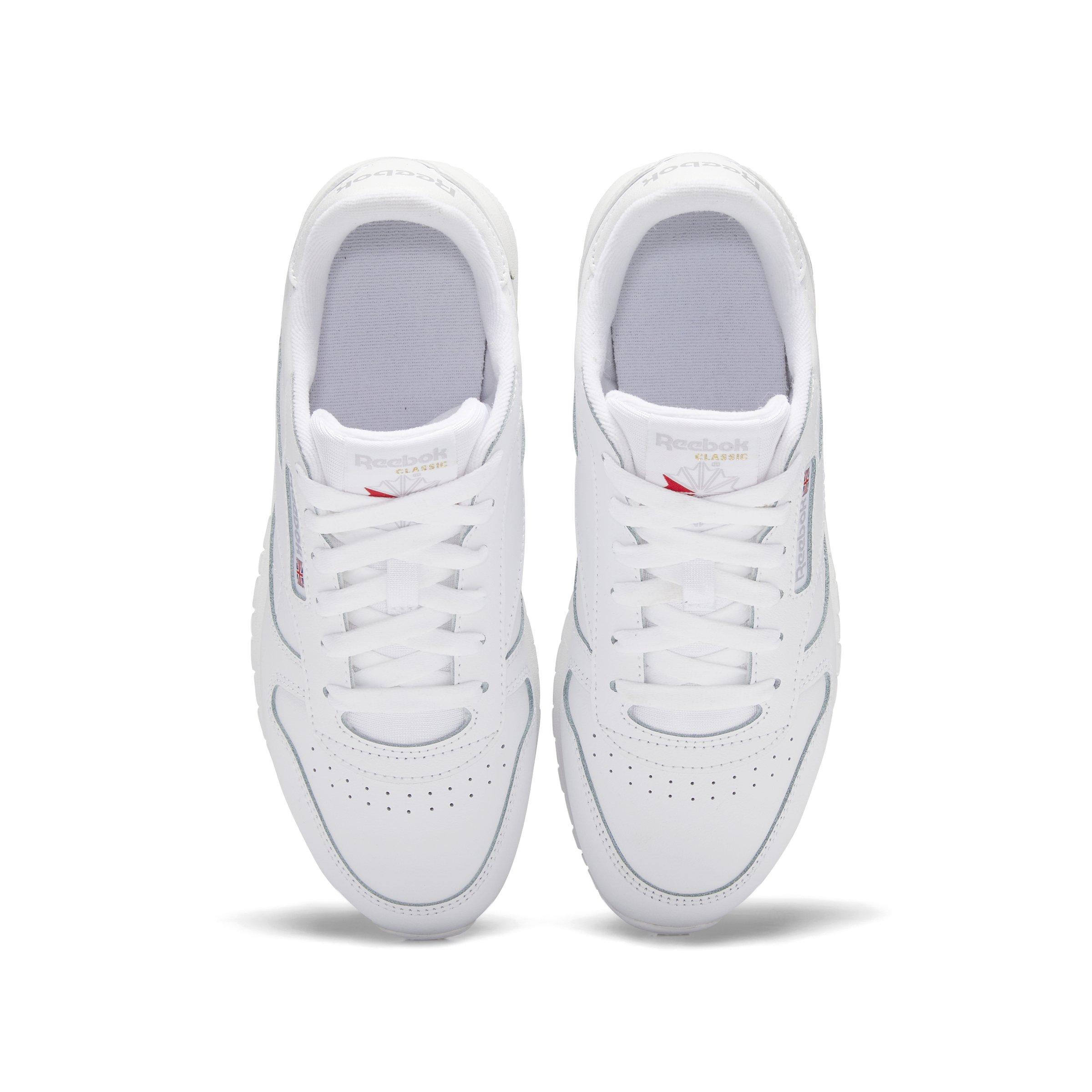 Reebok Classic Leather Grade School Boys' "Ftwr White/Ftwr White/Ftwr White" Shoe