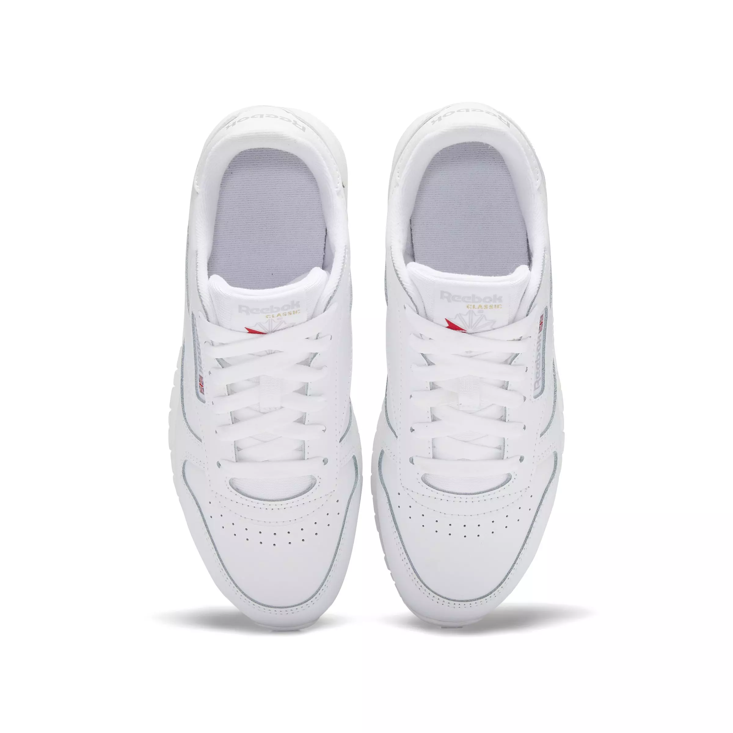 Reebok Classic Leather "Ftwr White/Ftwr White/Ftwr White" Grade School Boys' Shoe - WHITE/WHITE/WHITE