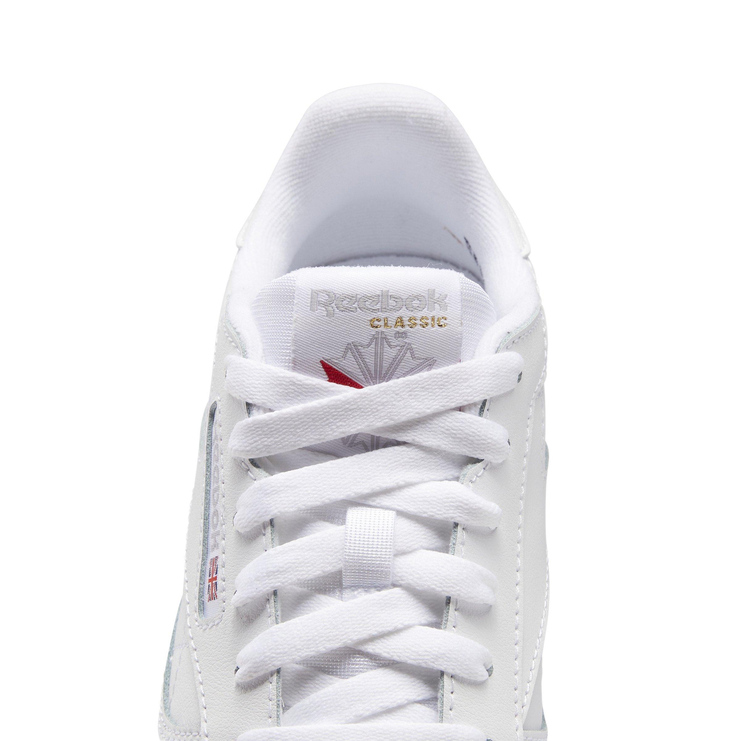 Reebok Classic Leather Grade School Boys' "Ftwr White/Ftwr White/Ftwr White" Shoe
