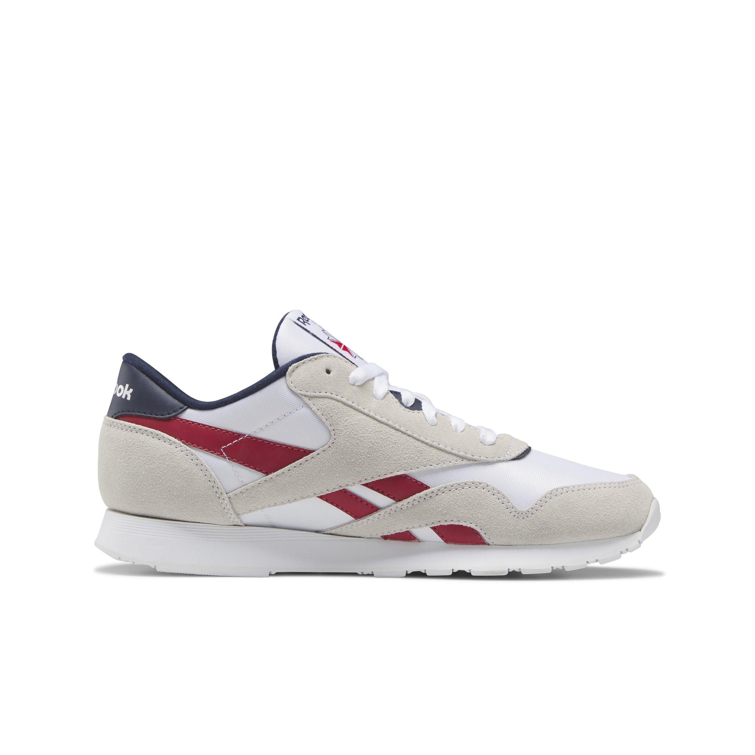 Reebok Classic Nylon Grade School Boys' "Ftwr White/Flash Red/Vector Navy" Shoe