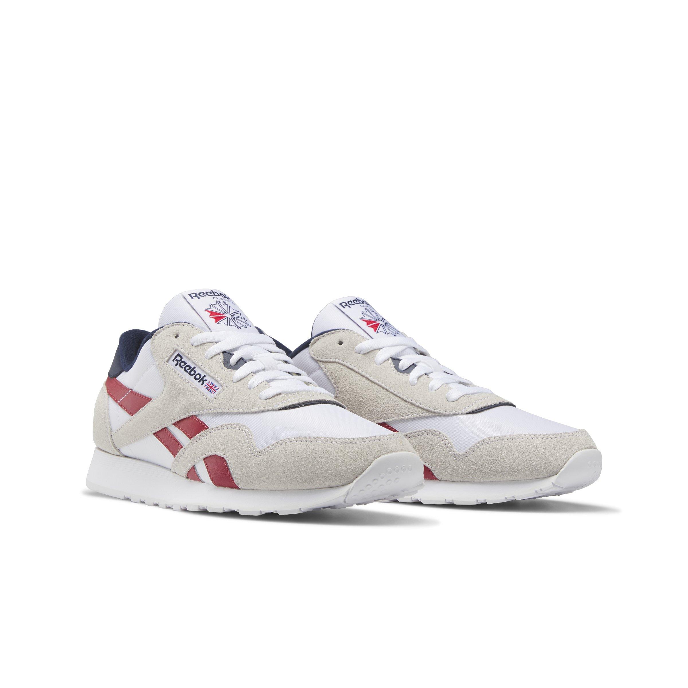 Reebok Classic Nylon Grade School Boys' "Ftwr White/Flash Red/Vector Navy" Shoe