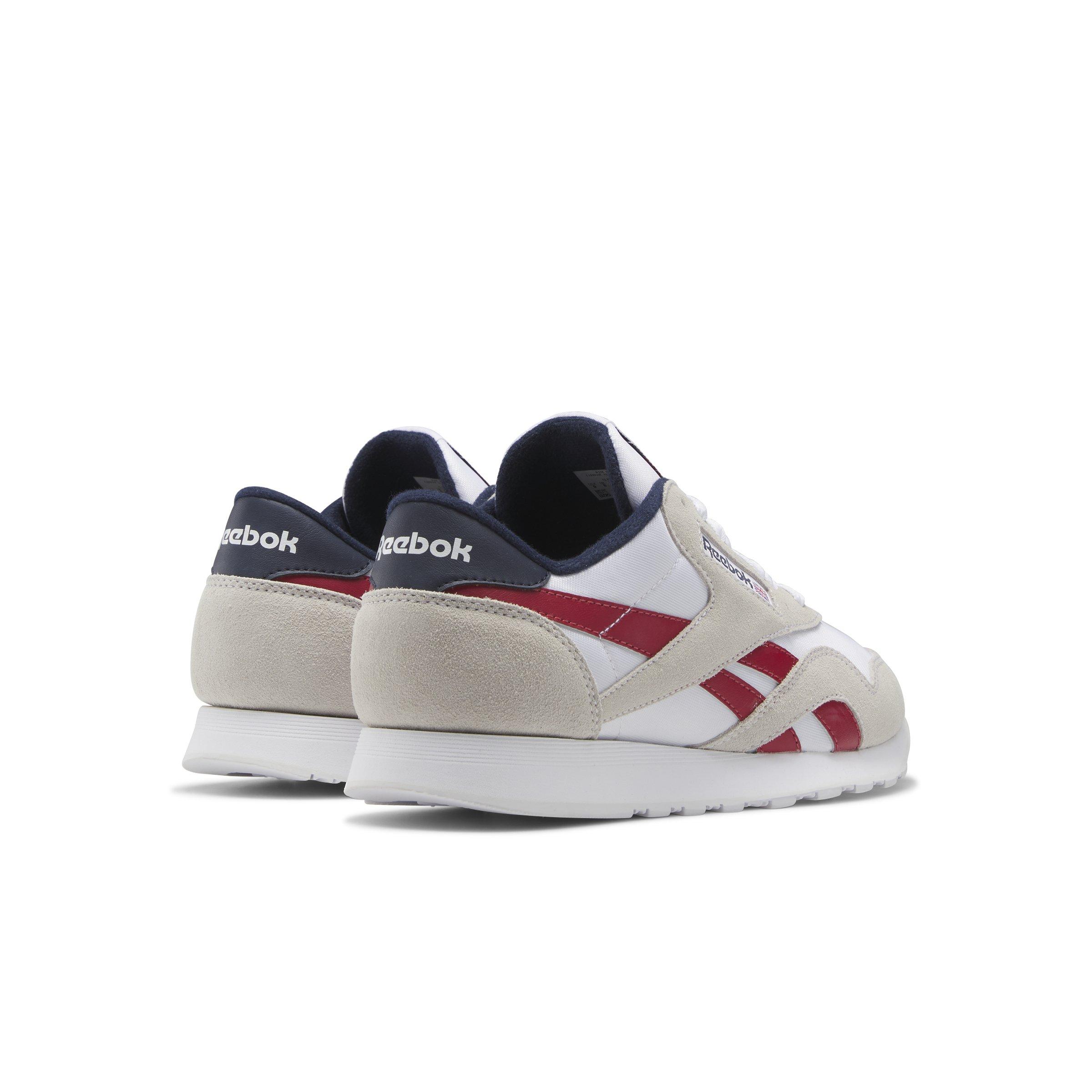 Reebok Classic Nylon Grade School Boys' "Ftwr White/Flash Red/Vector Navy" Shoe