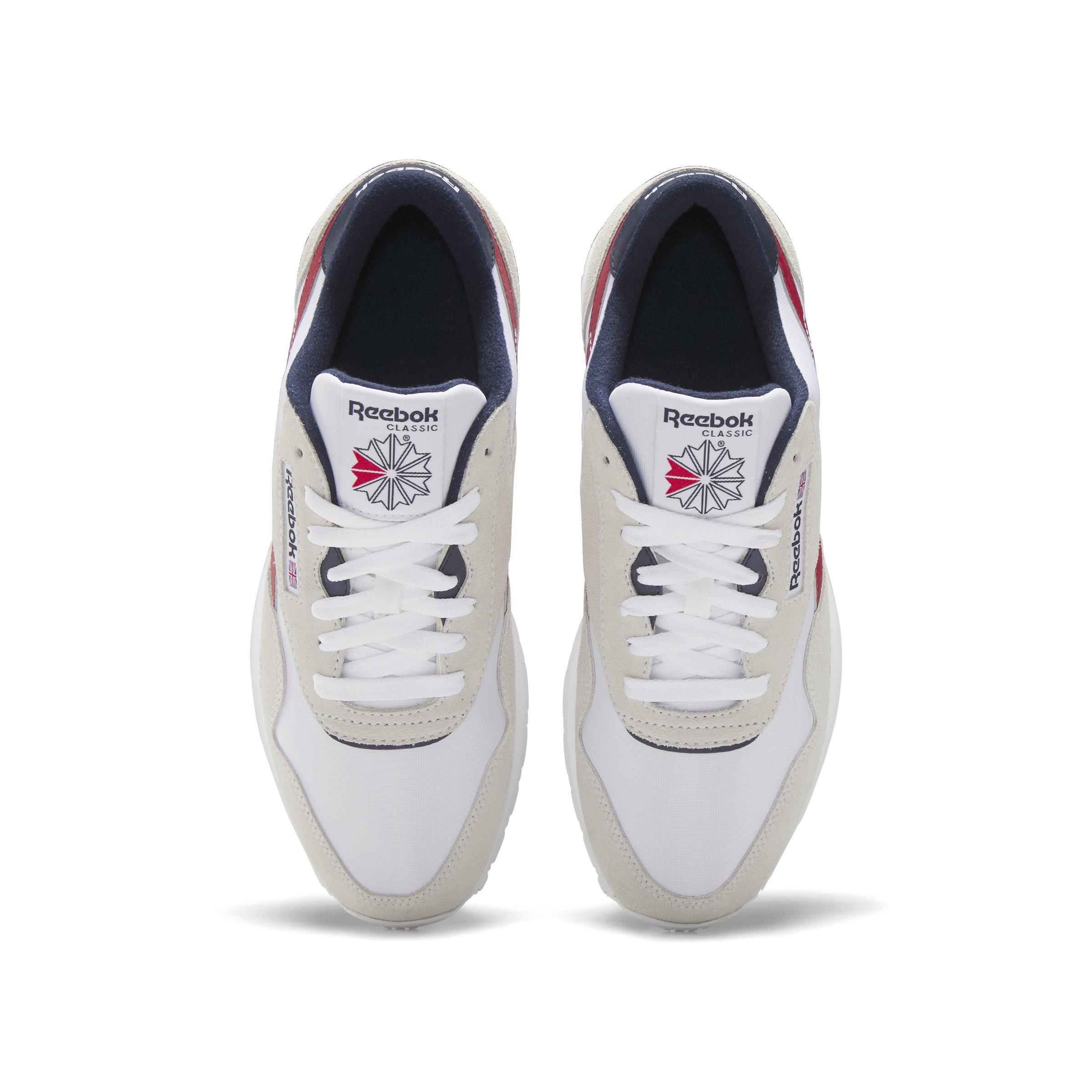 Reebok Classic Nylon Grade School Boys' "Ftwr White/Flash Red/Vector Navy" Shoe