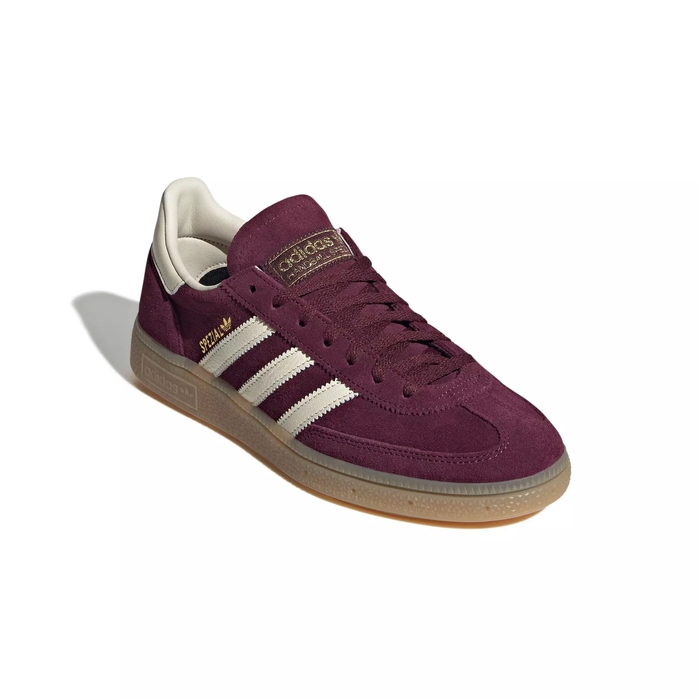 adidas Originals Handball Spezial "Maroon/Cream White/Gold Metallic" Women's Shoe - MAROON/WHITE/GOLD