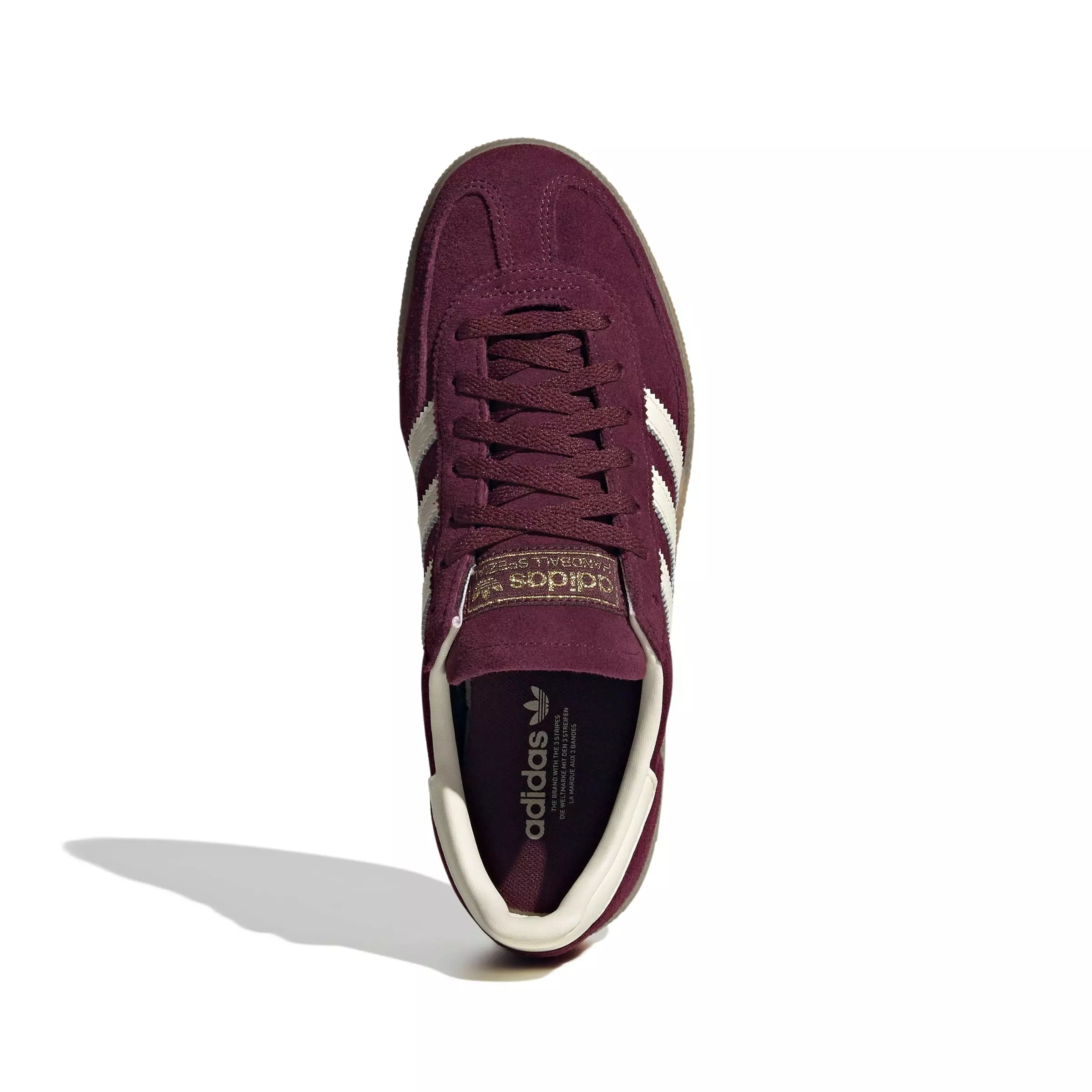 adidas Originals Handball Spezial "Maroon/Cream White/Gold Metallic" Women's Shoe - MAROON/WHITE/GOLD