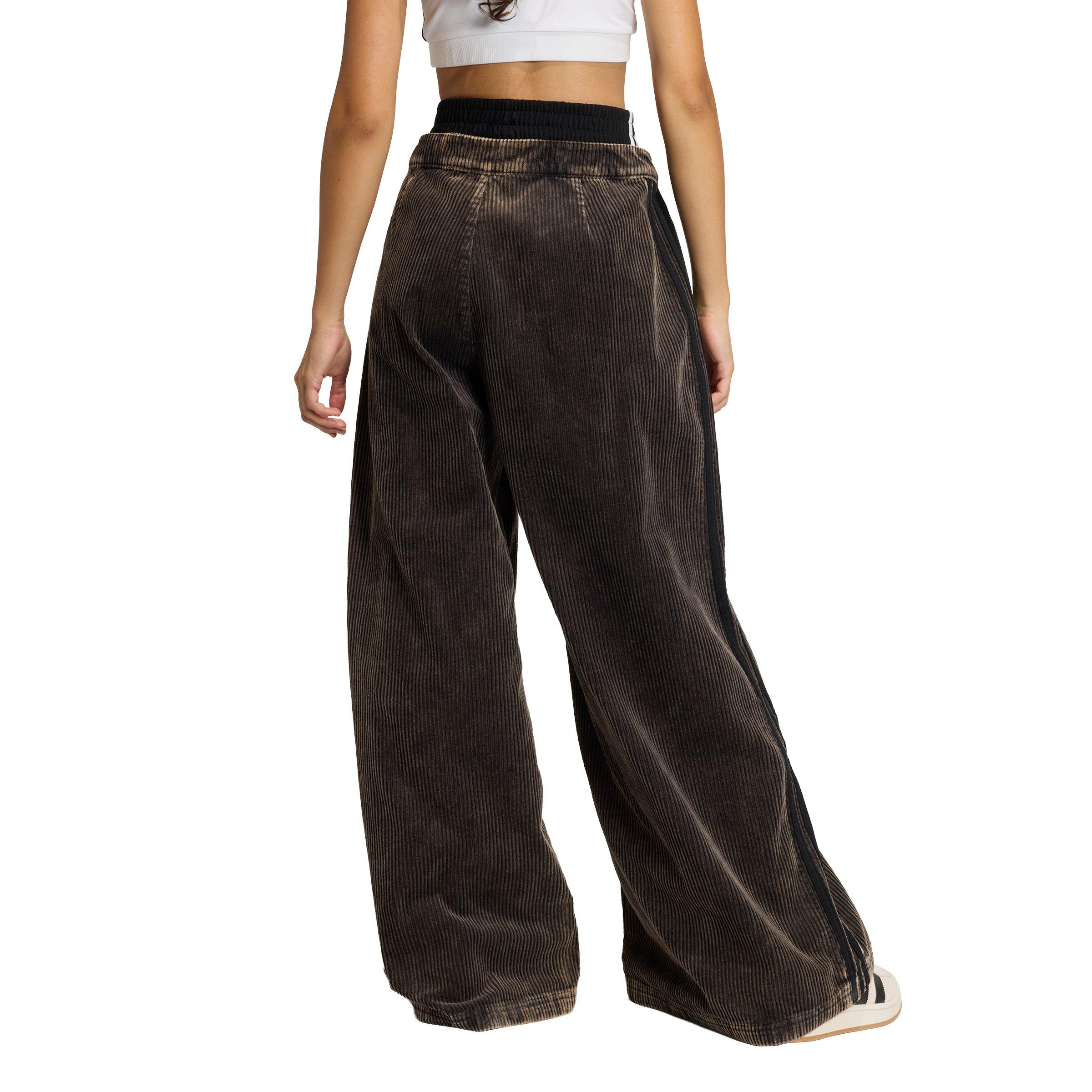 adidas Originals Women's SST Oversized Corduroy Pants - Black - BLACK Thumbnail View 2