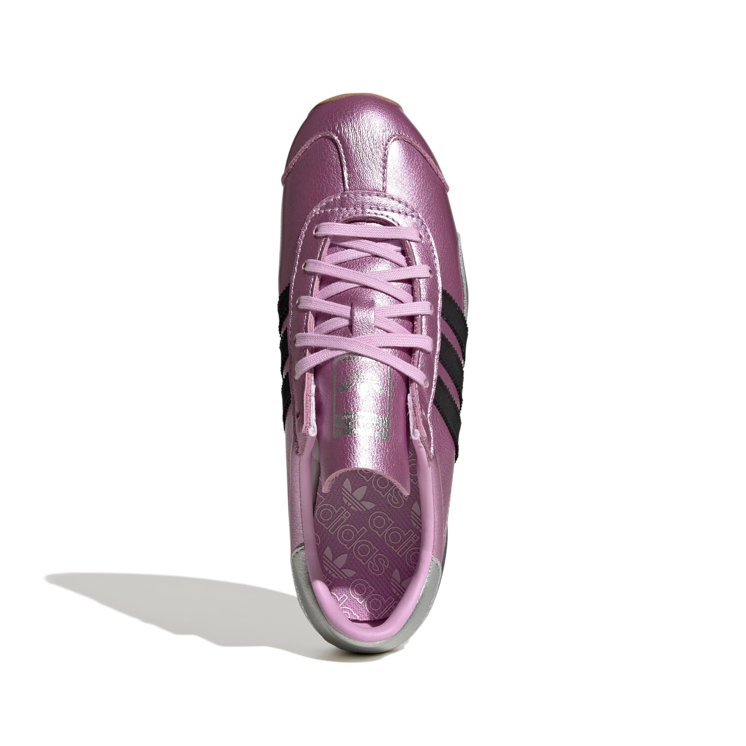 adidas Originals Country OG "Bliss Lilac/Silver Metallic/Core Black" Women's Shoe - LILAC/SILVER/BLACK Thumbnail View 5