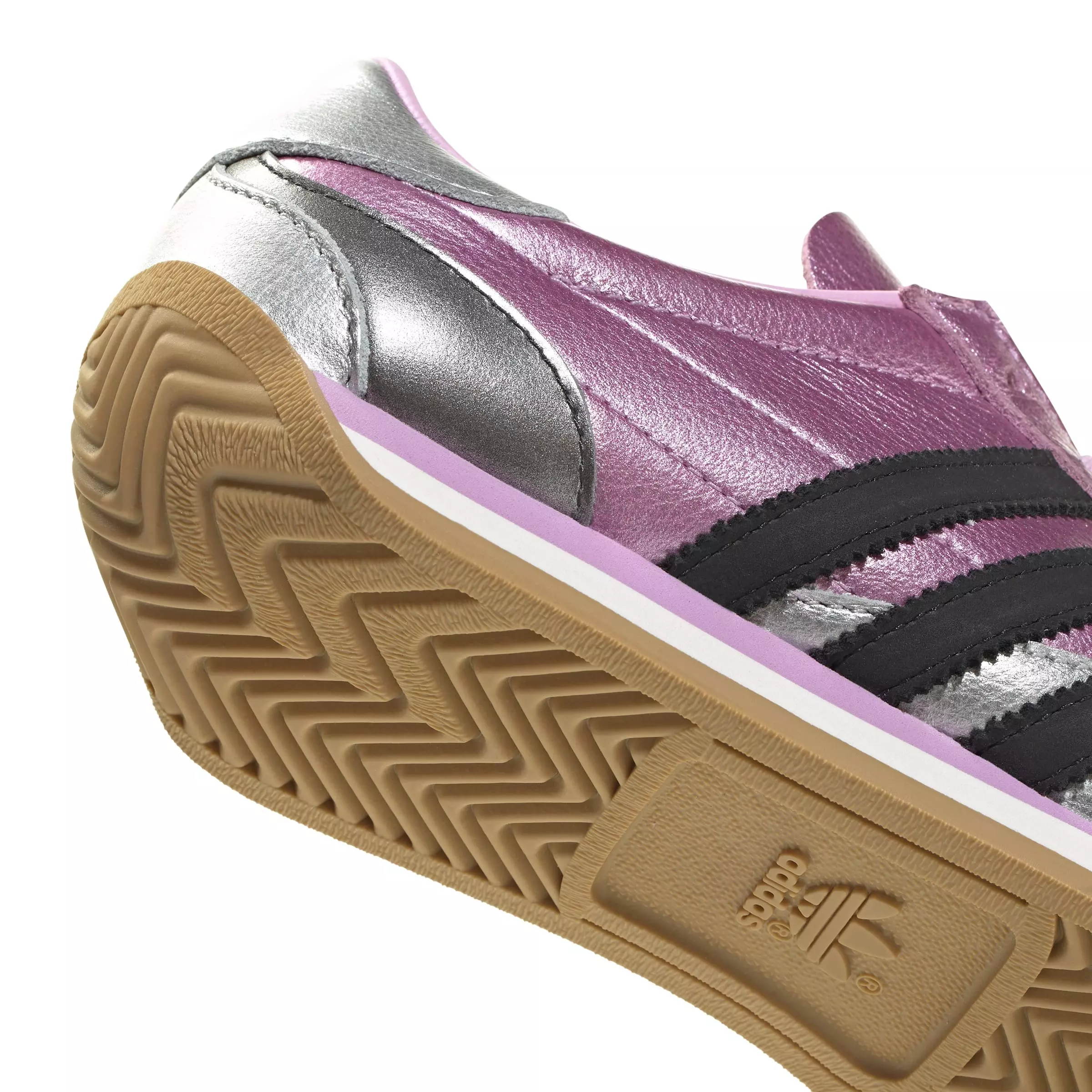 adidas Originals Country OG "Bliss Lilac/Silver Metallic/Core Black" Women's Shoe - LILAC/SILVER/BLACK