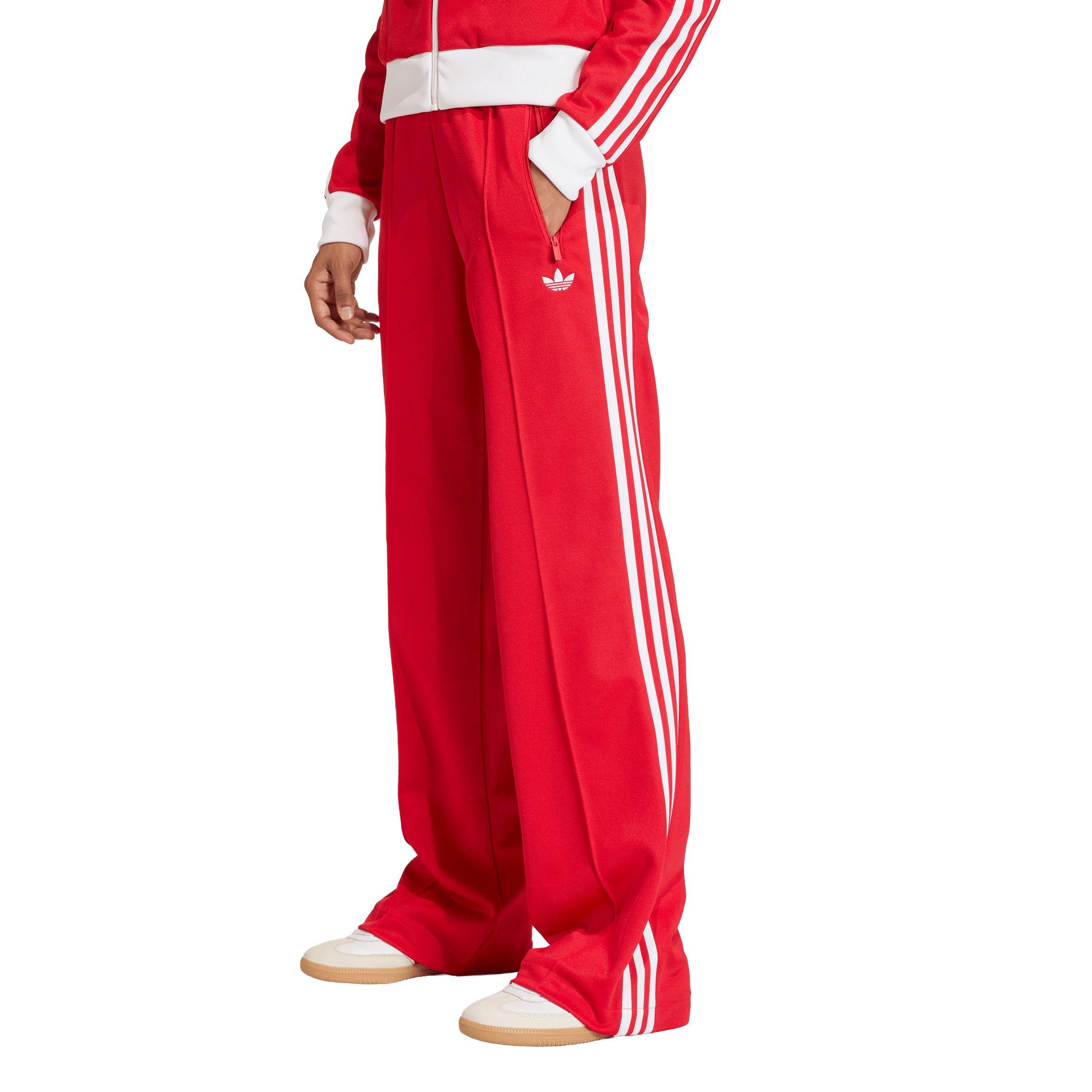 adidas Originals Women's Classic Track Pants - Red/White - RED/WHITE Thumbnail View 1