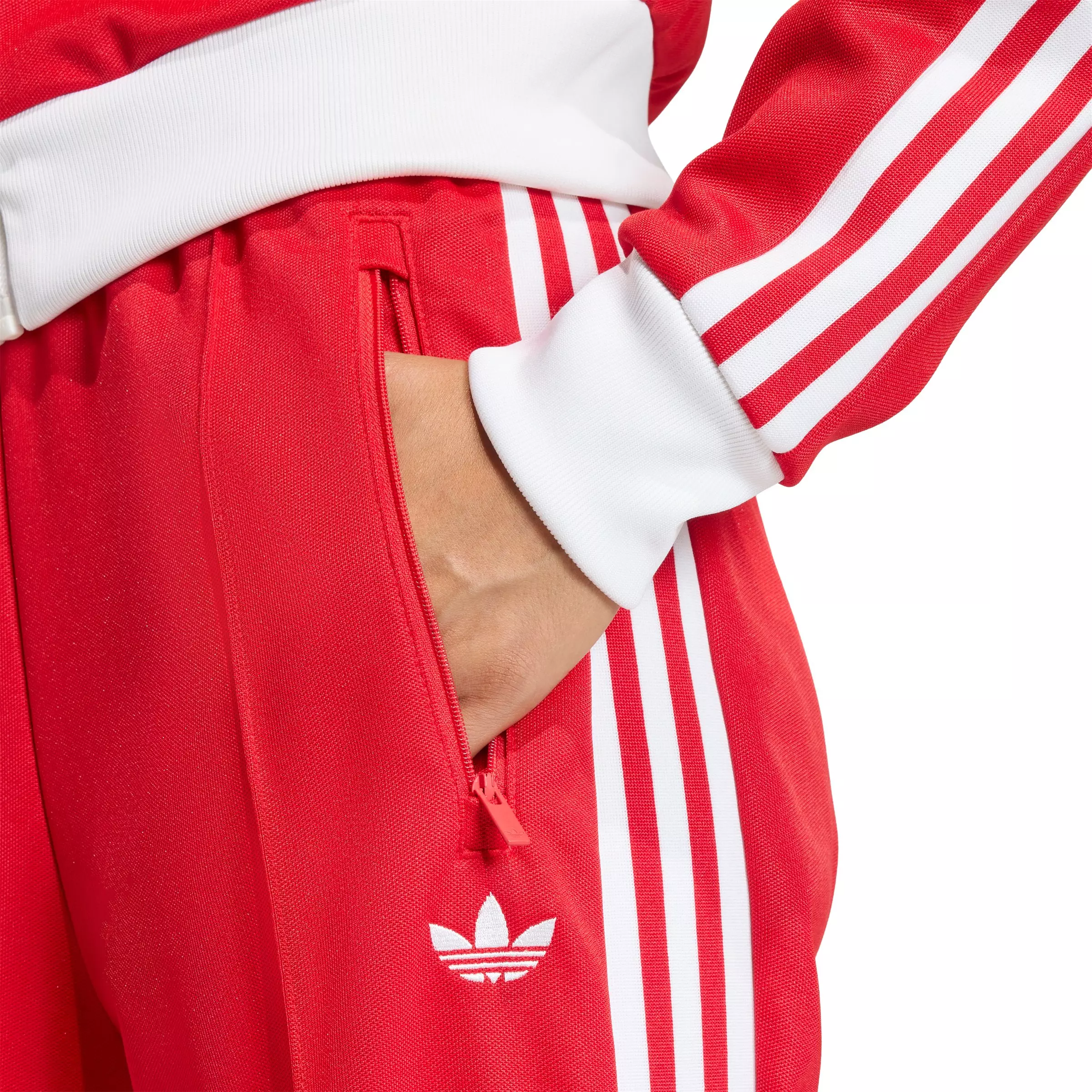 adidas Originals Women's Classic Track Pants - Red/White - RED/WHITE