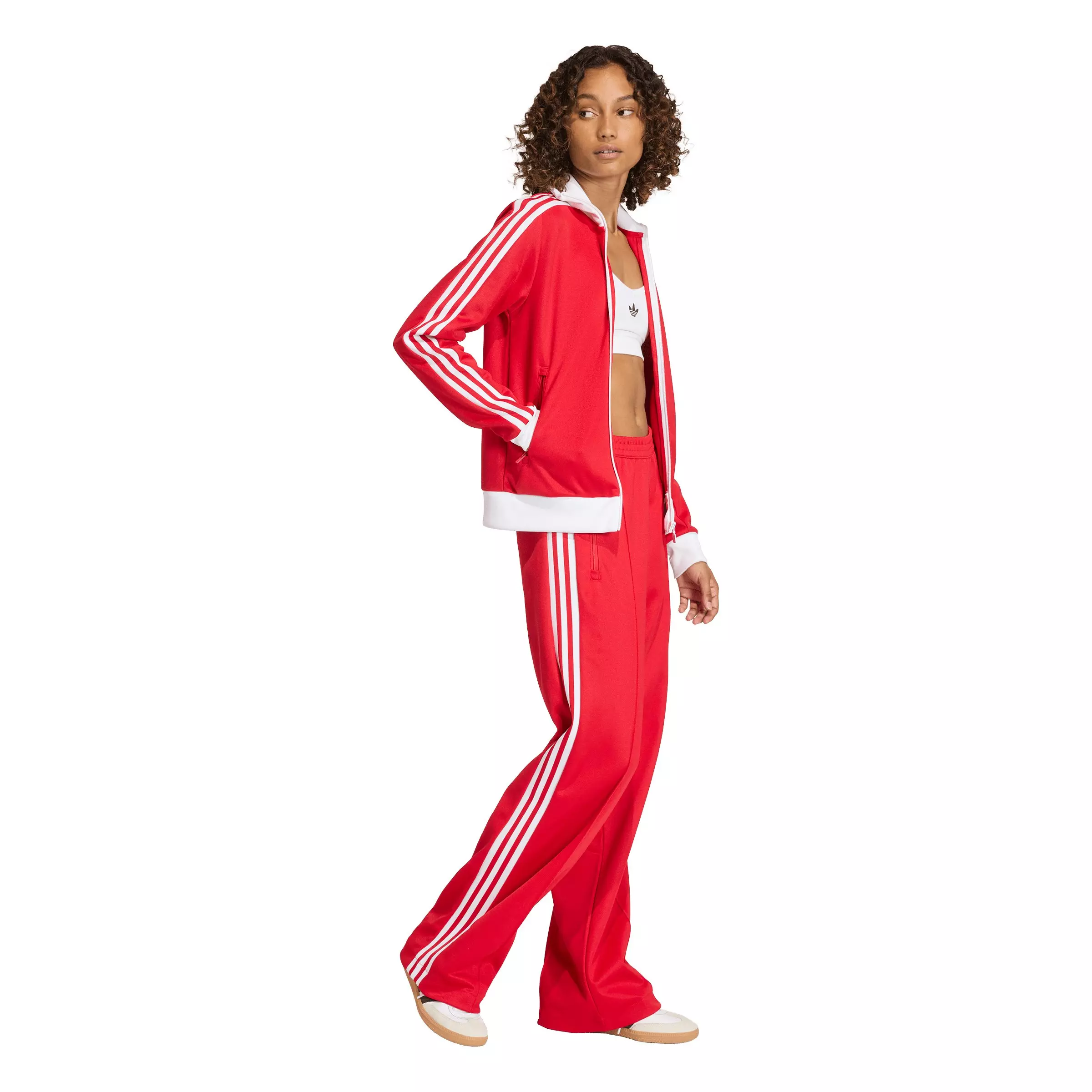 adidas Originals Women's Classic Track Pants - Red/White - RED/WHITE