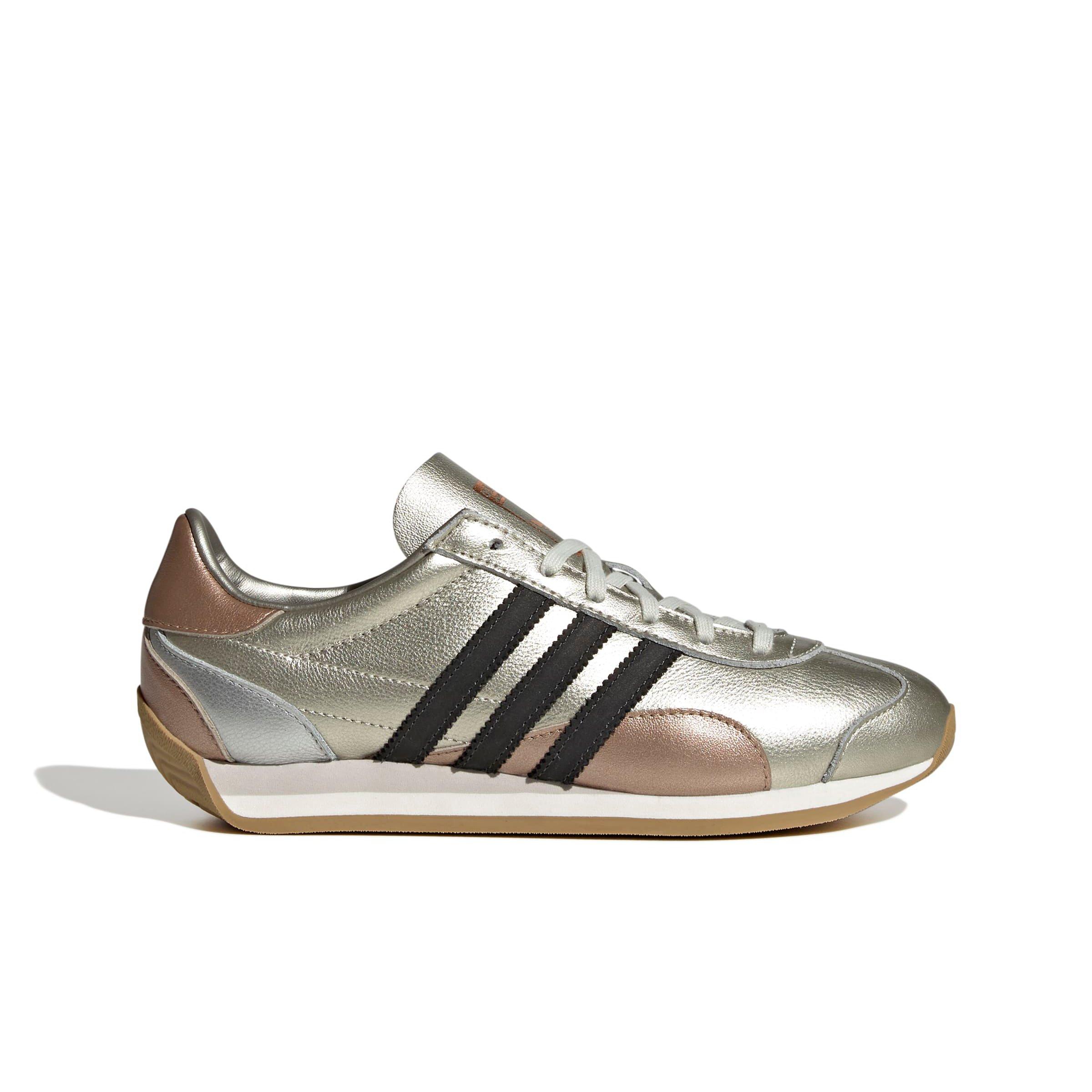 adidas Originals Country OG "Silver Metallic/Gold Metallic/Core Black" Women's Shoe - SILVER/GOLD/BLACK Thumbnail View 1