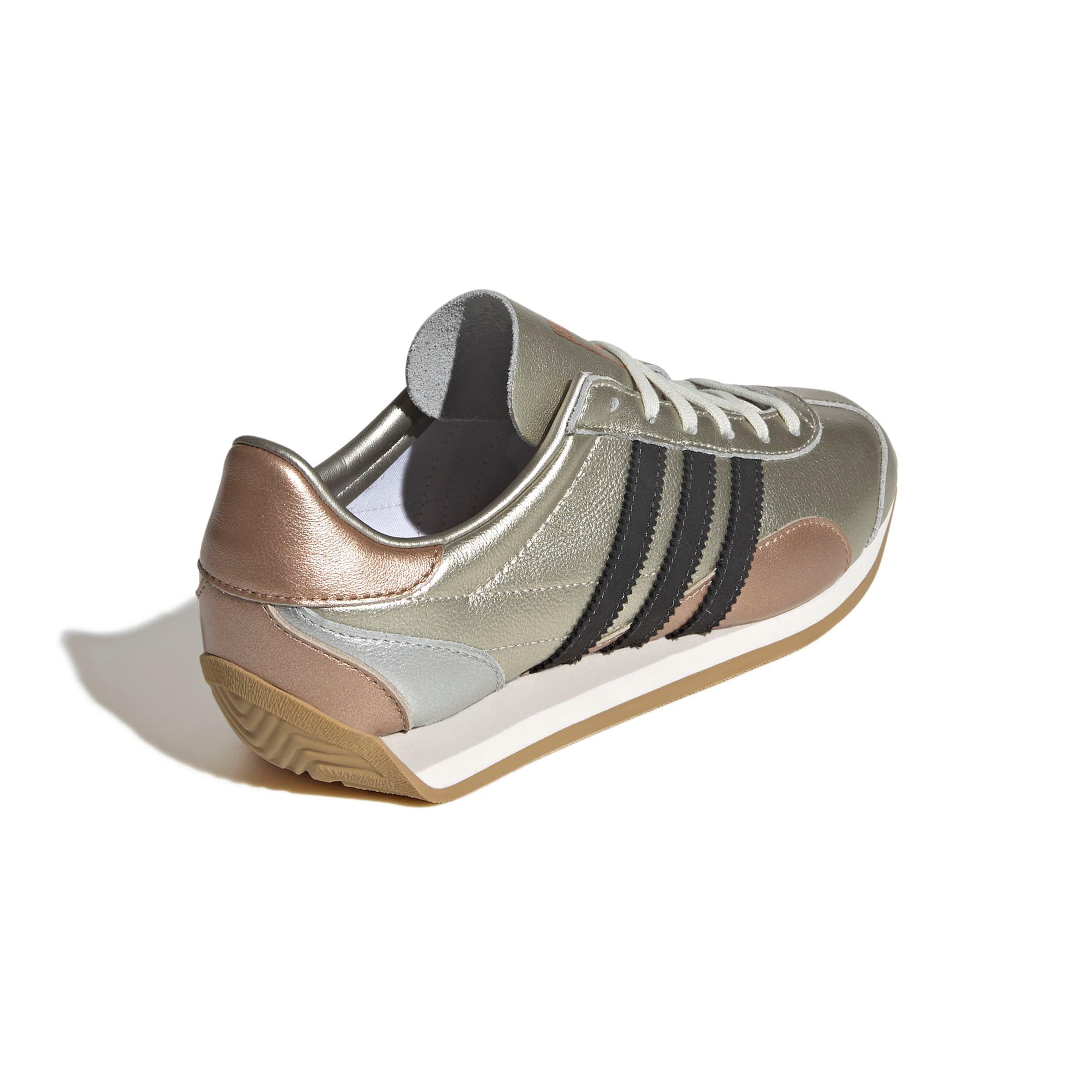 adidas Originals Country OG "Silver Metallic/Gold Metallic/Core Black" Women's Shoe - SILVER/GOLD/BLACK Thumbnail View 4