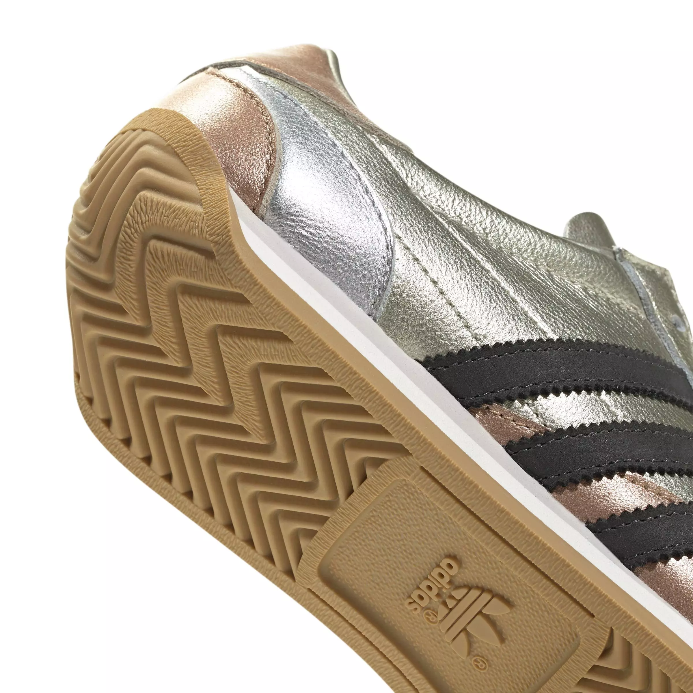 adidas Originals Country OG "Silver Metallic/Gold Metallic/Core Black" Women's Shoe - SILVER/GOLD/BLACK