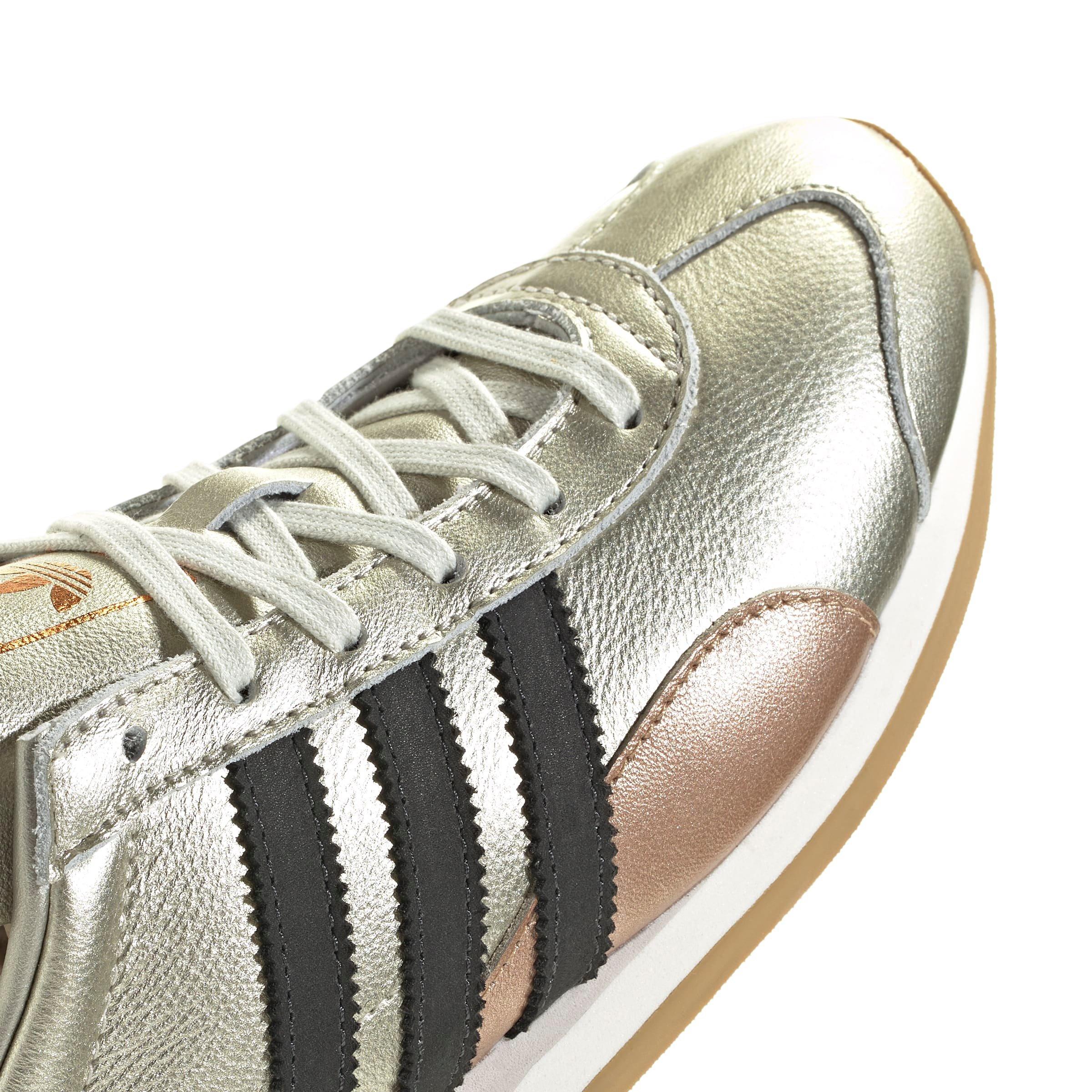 adidas Originals Country OG "Silver Metallic/Gold Metallic/Core Black" Women's Shoe - SILVER/GOLD/BLACK Thumbnail View 8