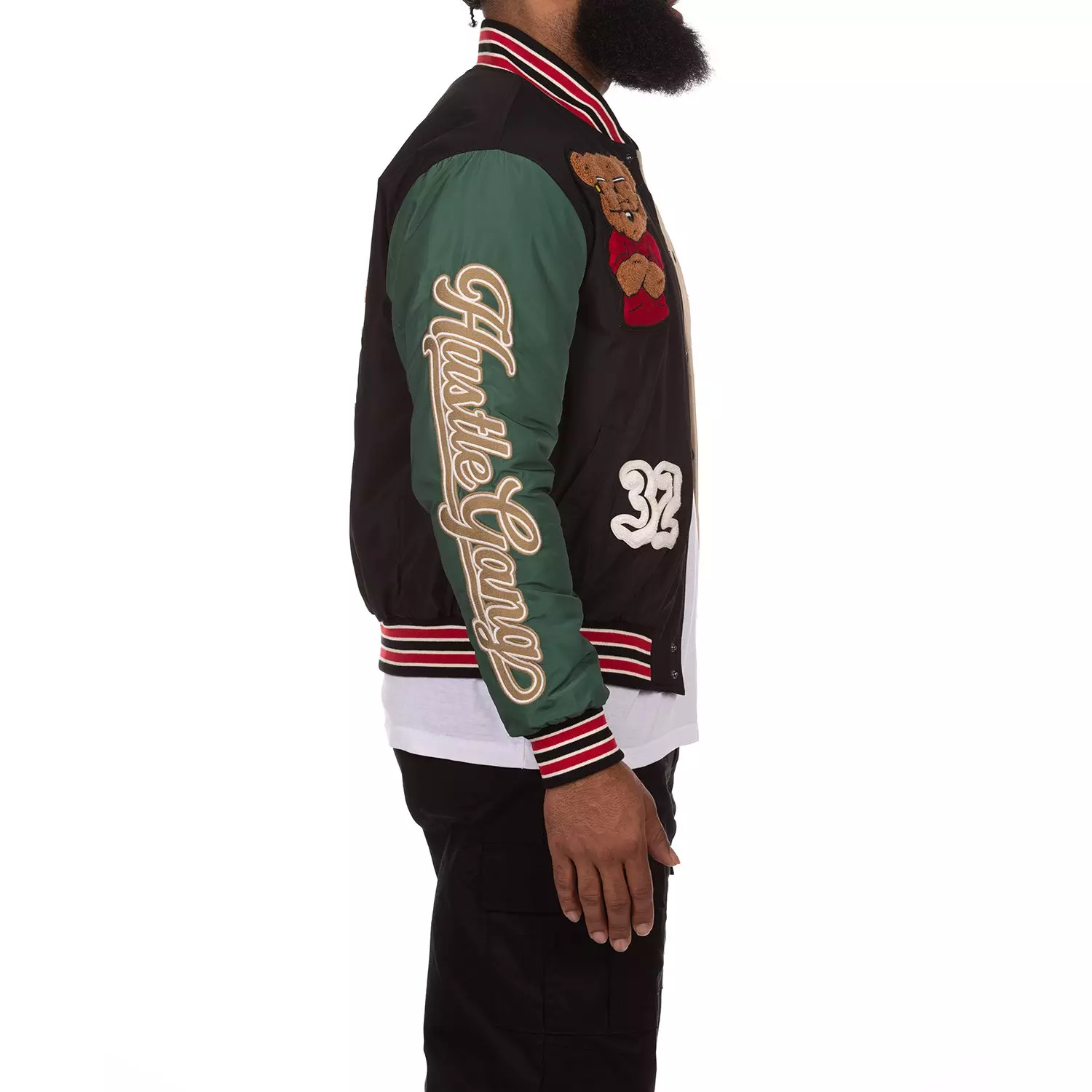 Hustle Gang Men's H Graphic Jacket - BLACK