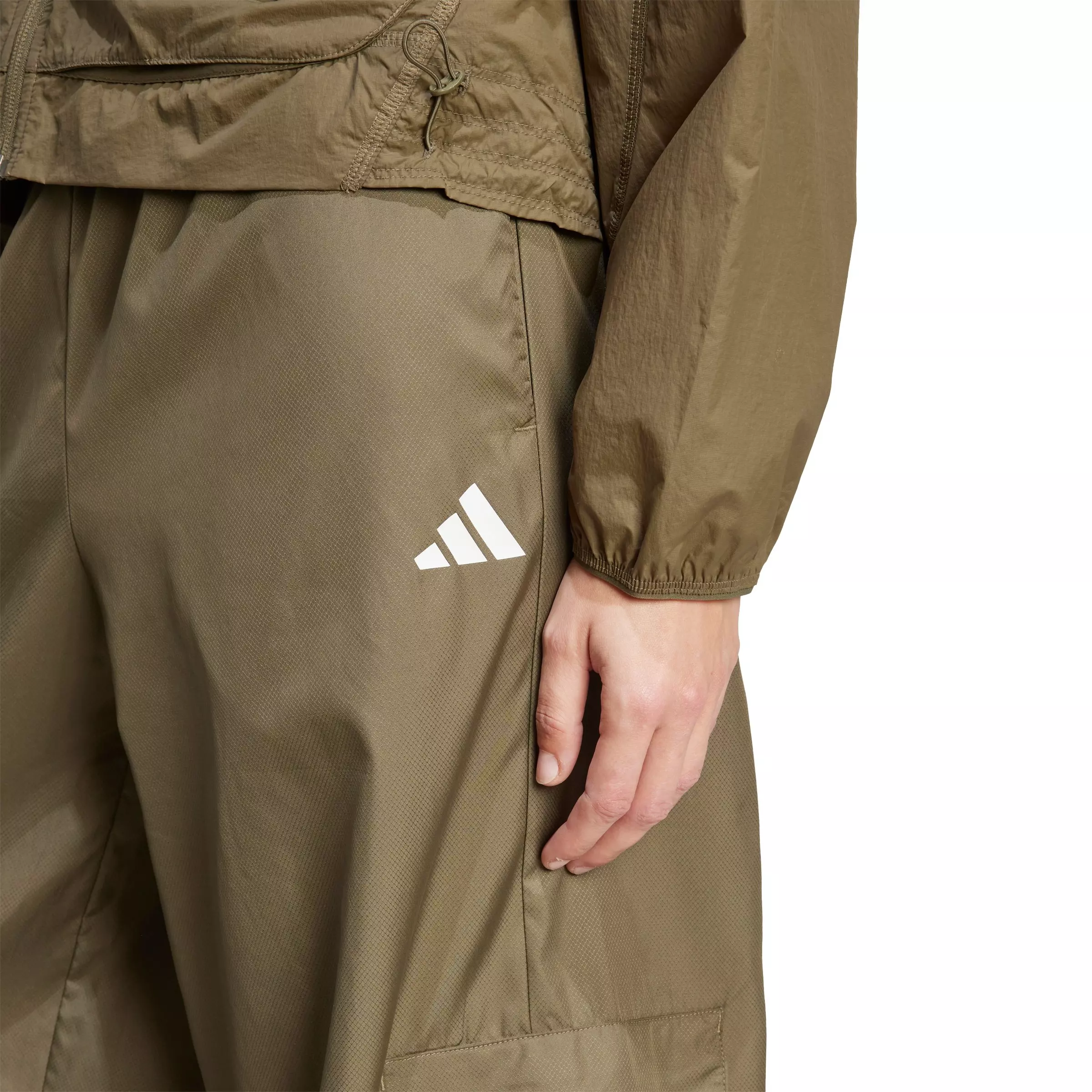 adidas Women's City Tech Utility Woven Cargo Track Pants - Olive - OLIVE