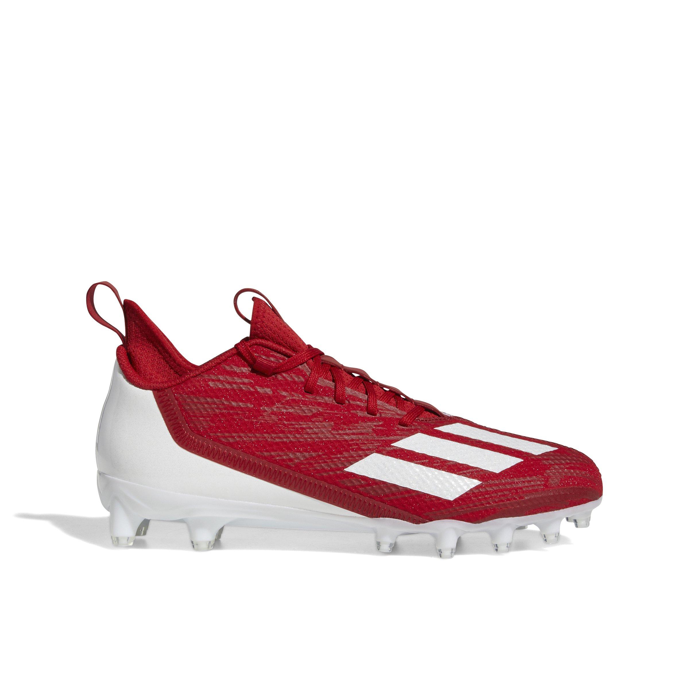 All red adidas store football cleats