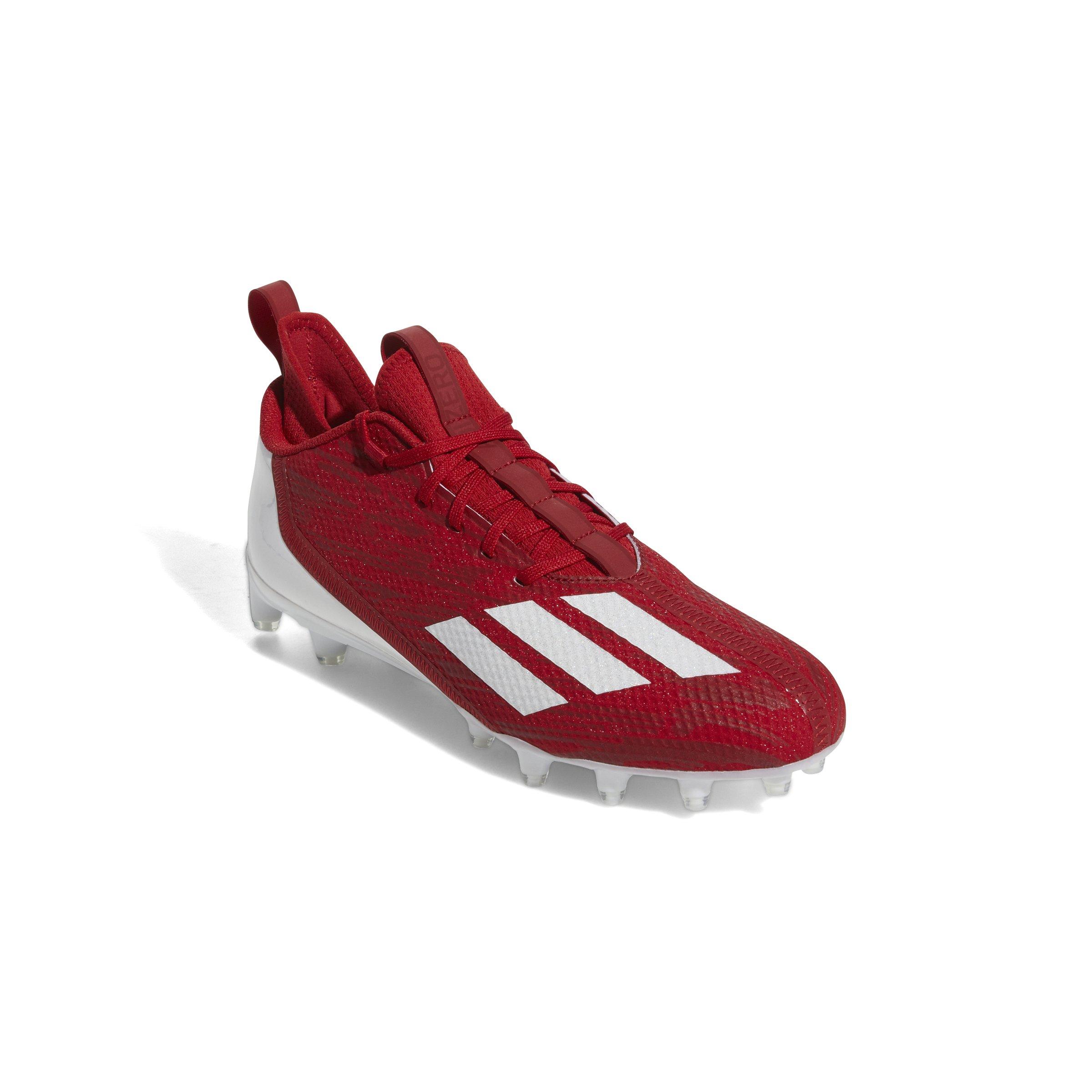 adidas Adizero Scorch "Team Power Red/Ftwr White" Men's Football Cleat - RED Thumbnail View 3