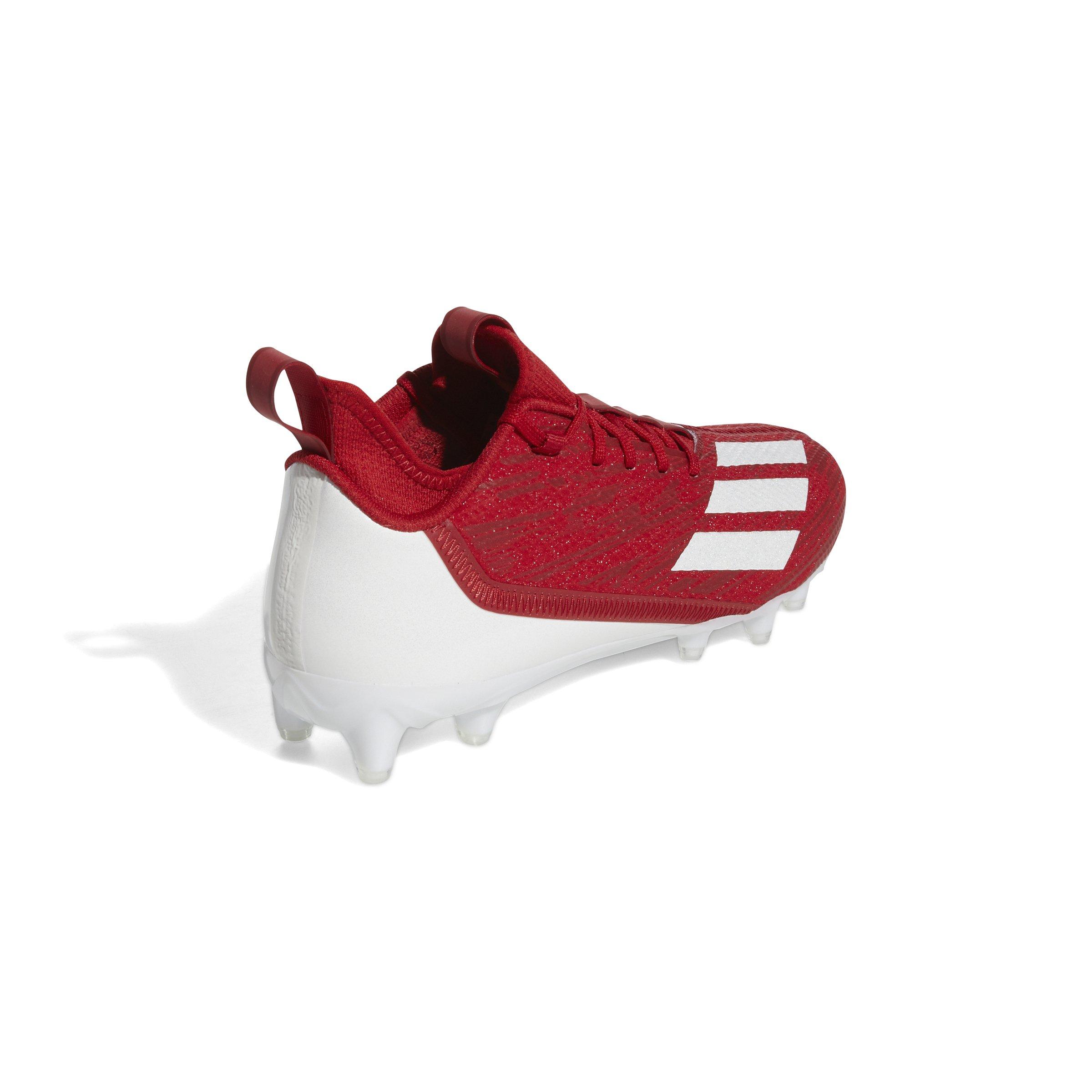 adidas Adizero Scorch "Team Power Red/Ftwr White" Men's Football Cleat - RED Thumbnail View 4