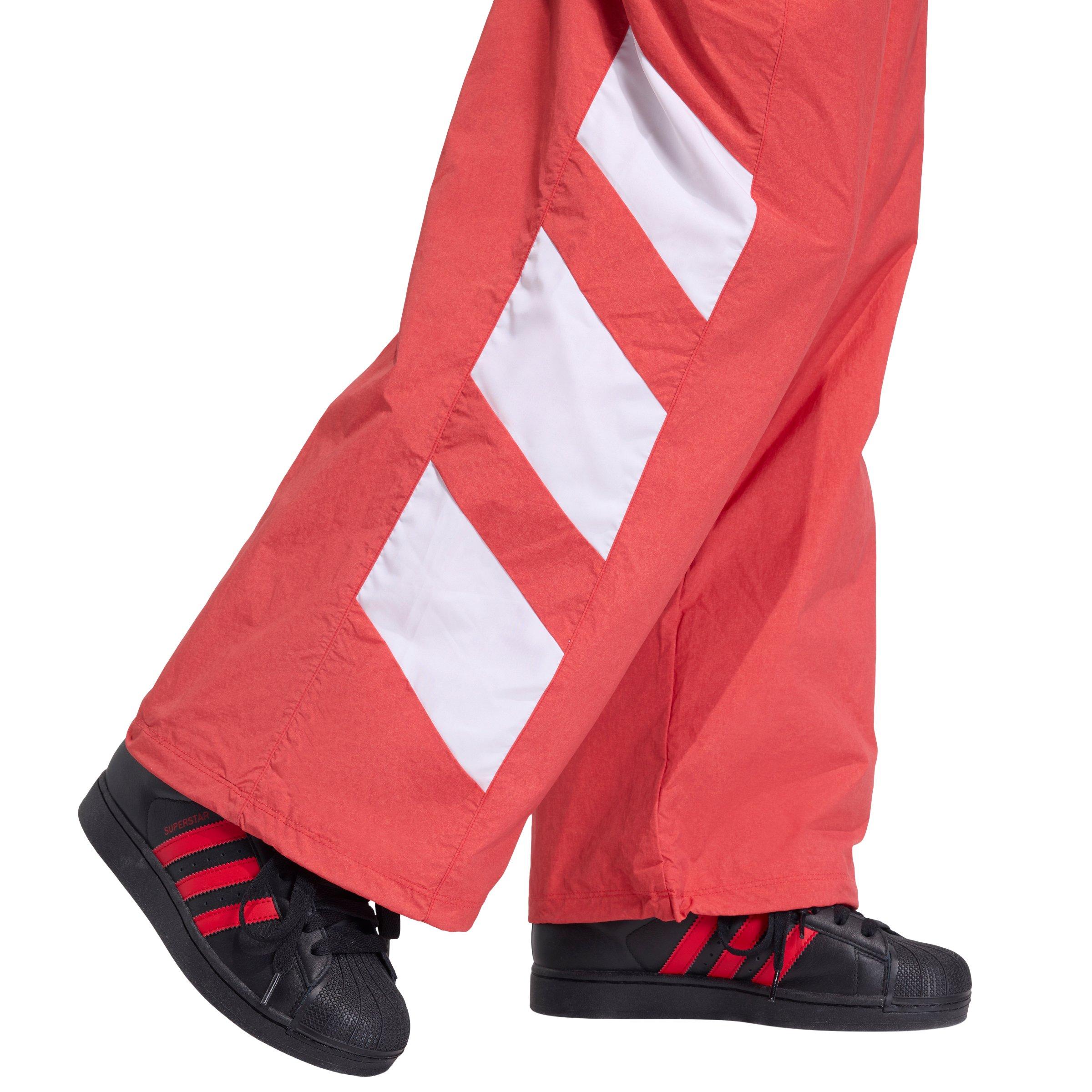 adidas Originals Women's Blocked Washed Track Pants - Red/White - RED/WHITE Thumbnail View 4