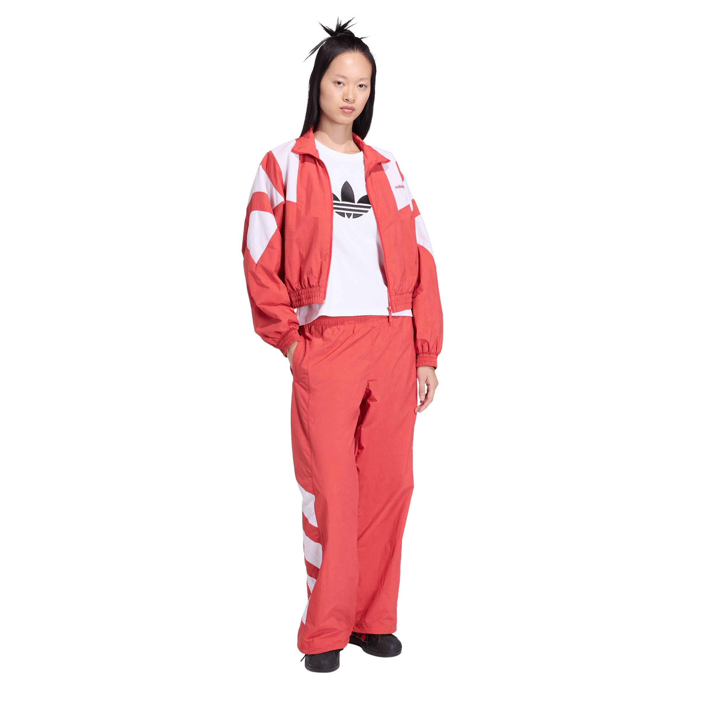 adidas Originals Women's Blocked Washed Track Pants - Red/White - RED/WHITE Thumbnail View 5