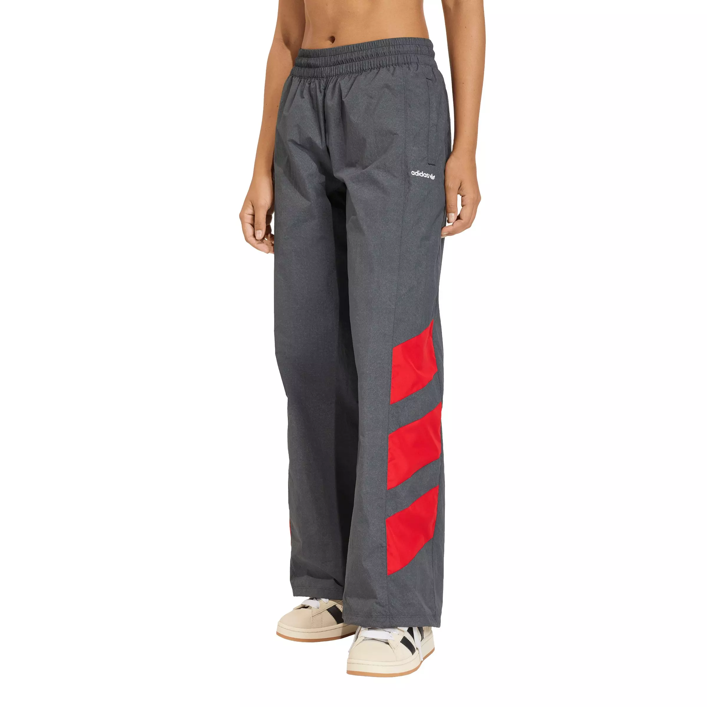 adidas Originals Women's Blocked Washed Track Pants - Black/Red - BLACK/RED