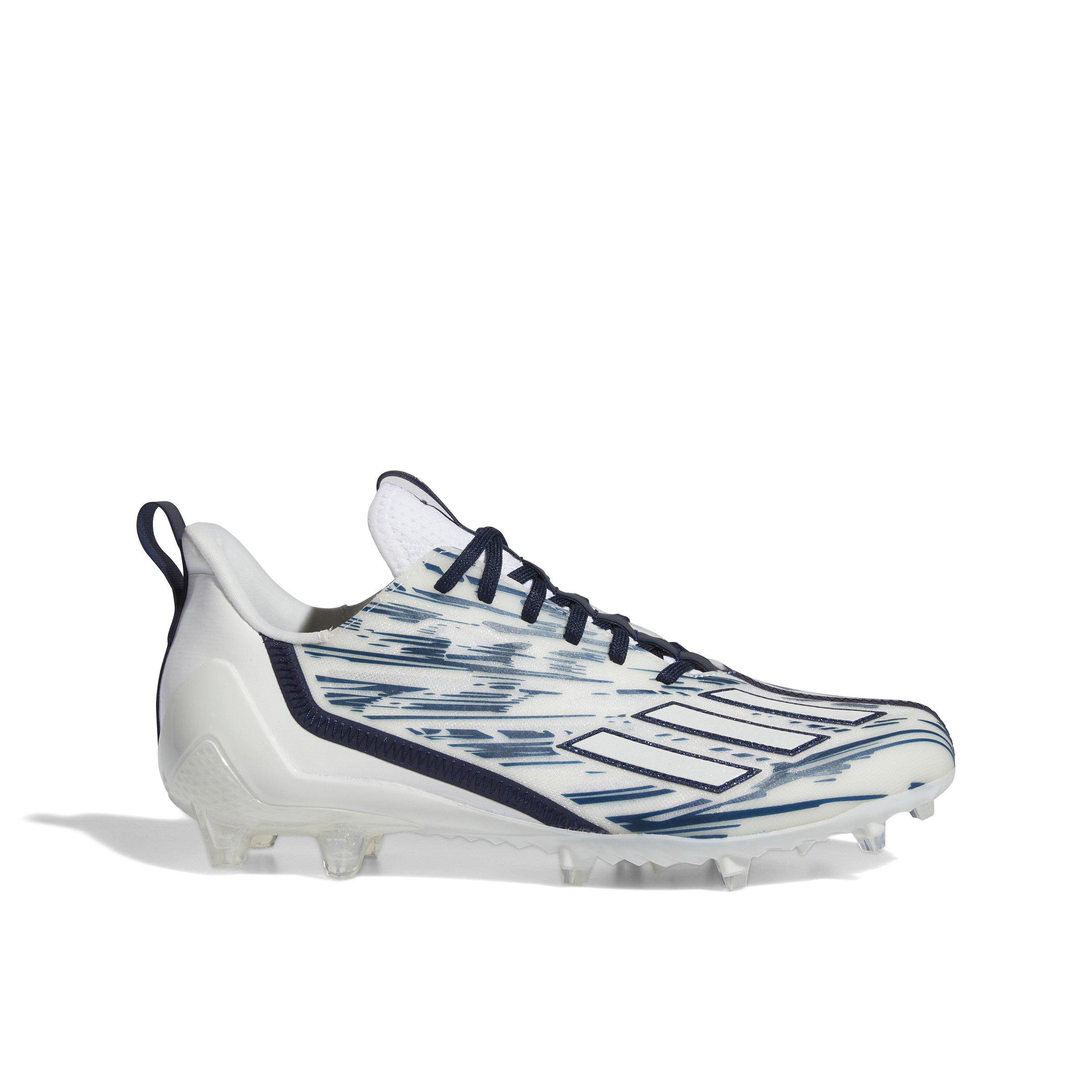 adidas Adizero "Ftwr White/Team Power Navy" Men's Football Cleat
