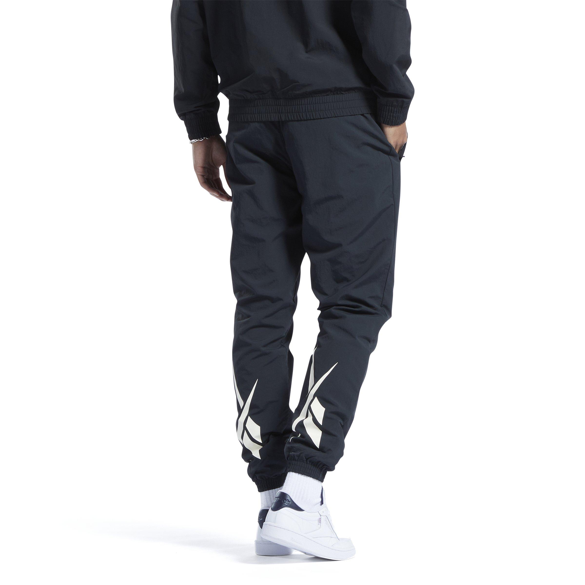 Reebok Men's Classics Vector Track Pants- Black - BLACK Thumbnail View 2