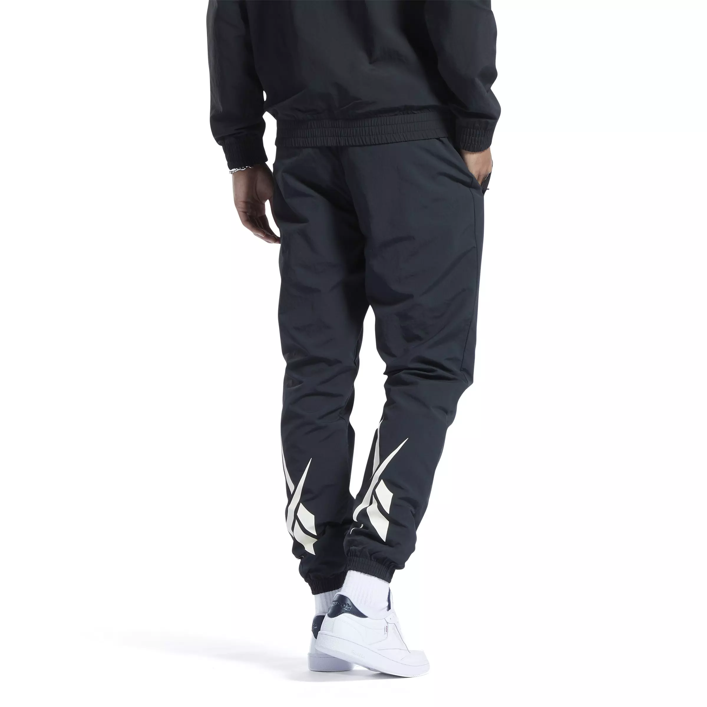 Reebok Men's Classics Vector Track Pants- Black - BLACK