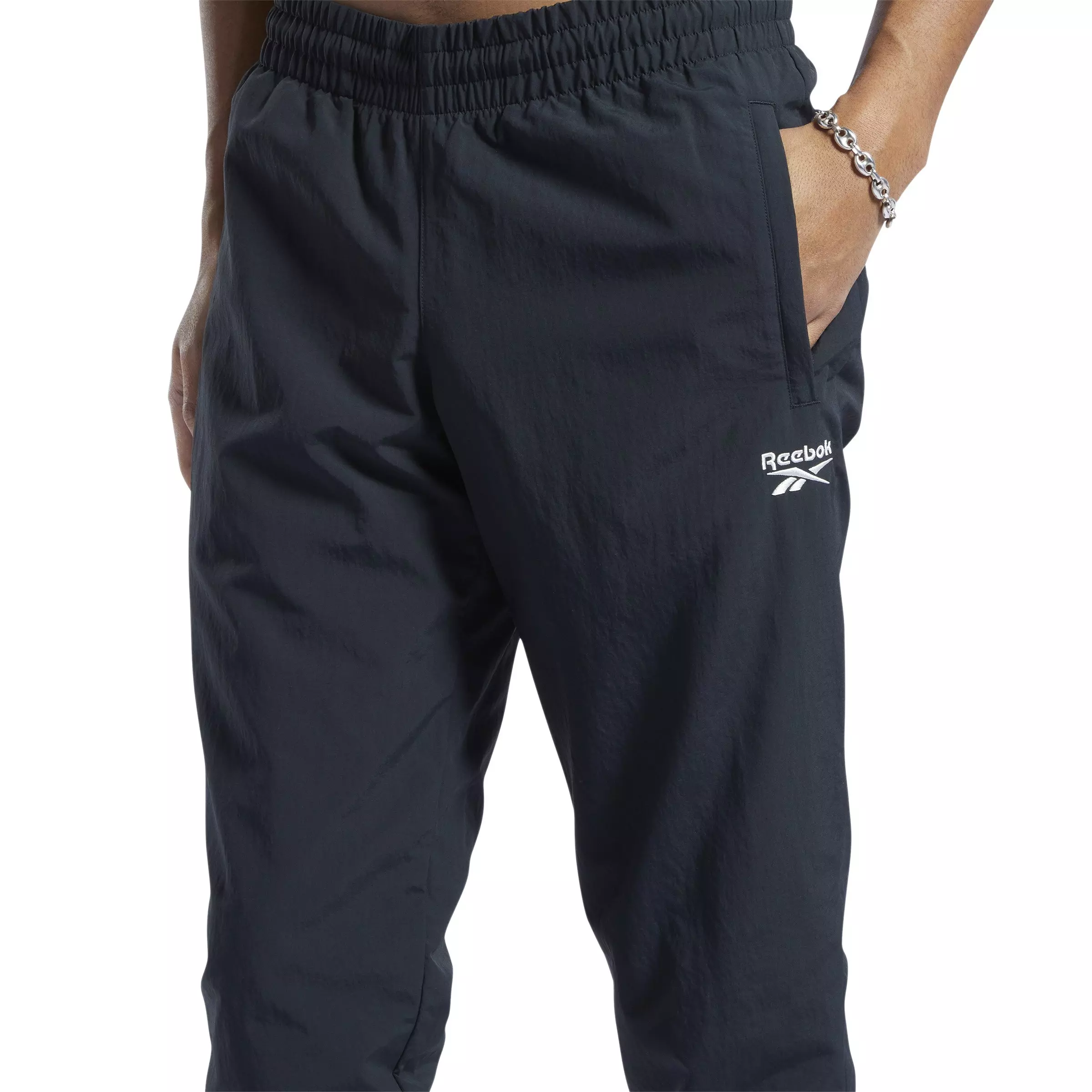 Reebok Men's Classics Vector Track Pants- Black - BLACK