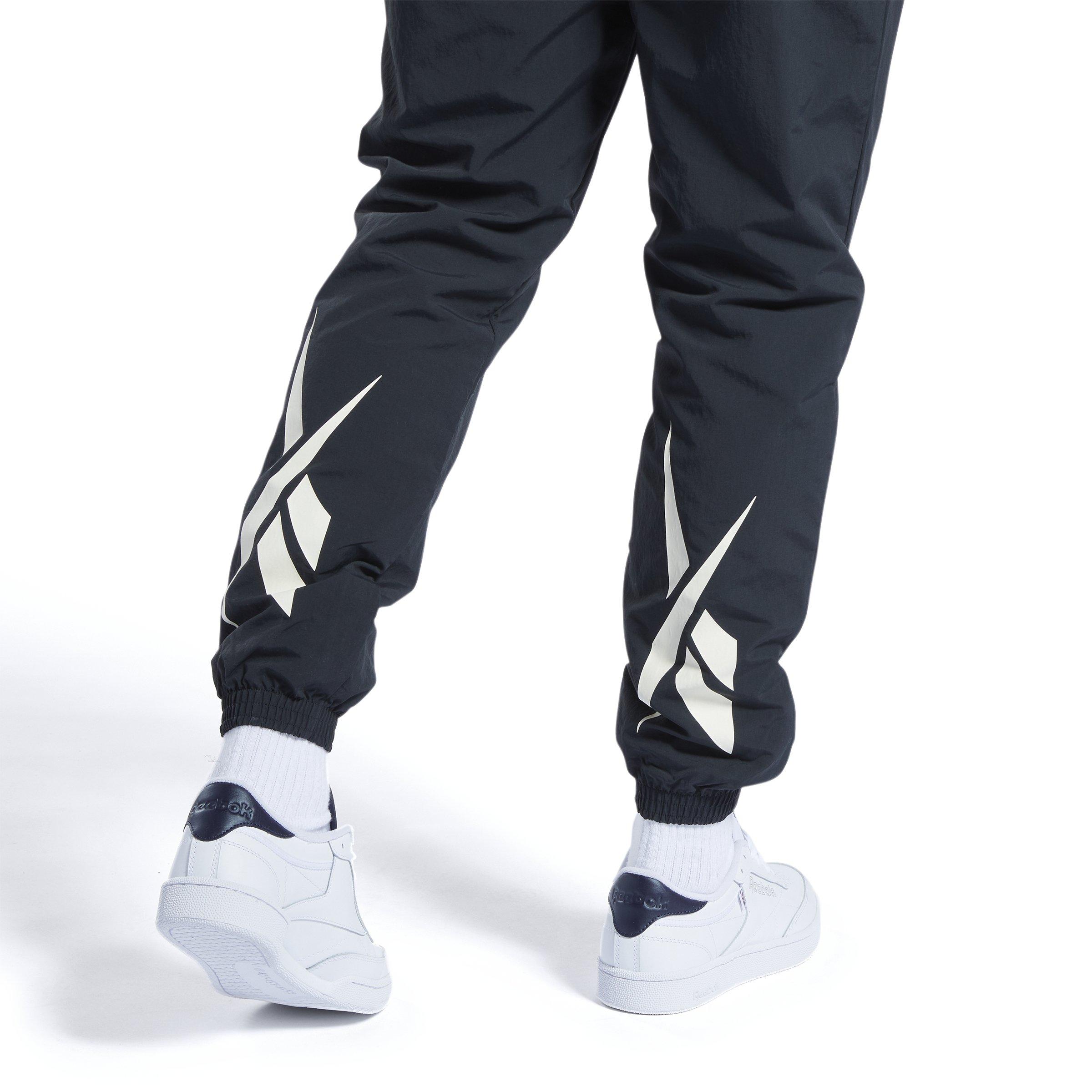 Reebok Men's Classics Vector Track Pants- Black - BLACK Thumbnail View 5