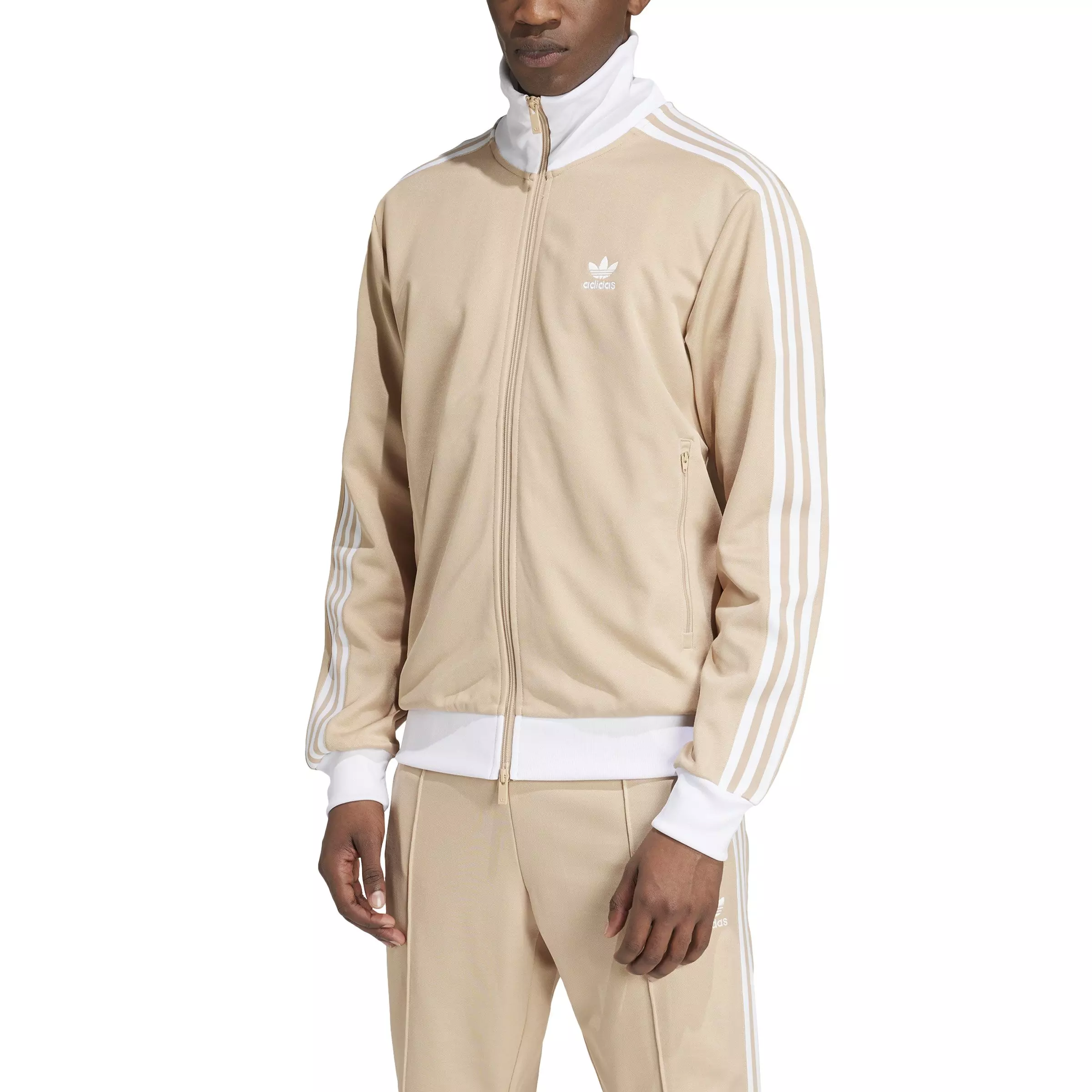 adidas Originals Men's adicolor Classics Beckenbauer Lifestyle Track Top -Beige - BEIGE