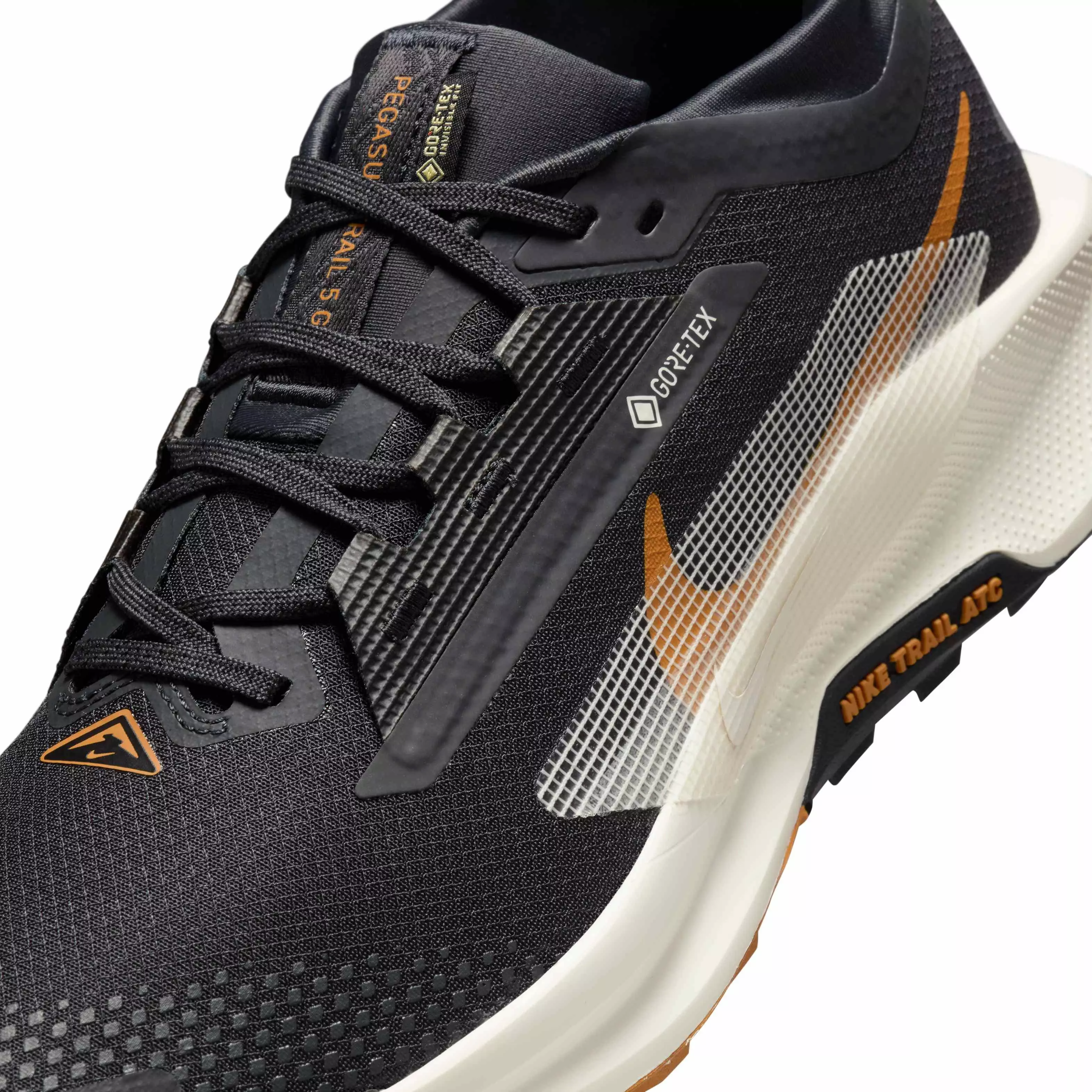 Nike Pegasus Trail 5 GORE-TEX "Off Noir/Black/Monarch/Pale Ivory" Men's Trail Running Shoe - NOIR/BLACK/MONARCH/IVORY