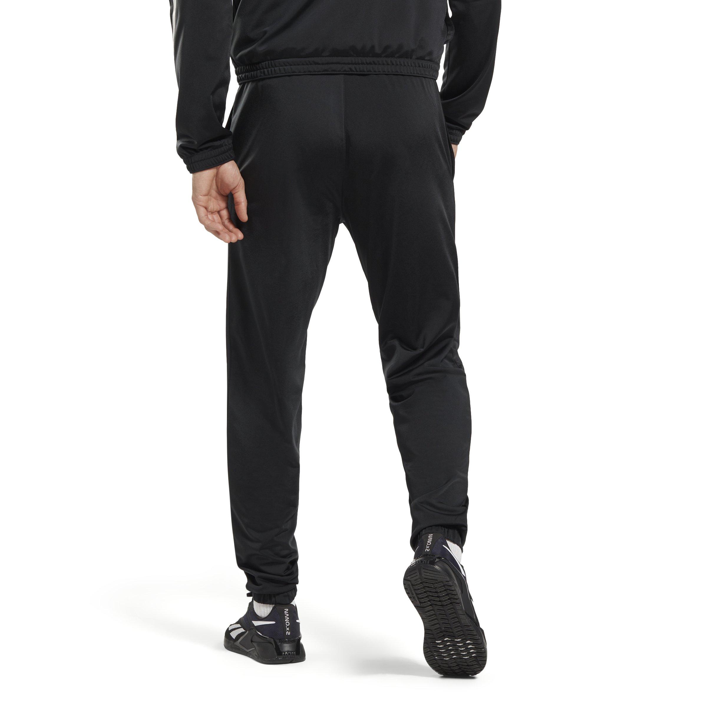 Reebok Men's Identity Vector Knit Track Pants- Black - BLACK Thumbnail View 2