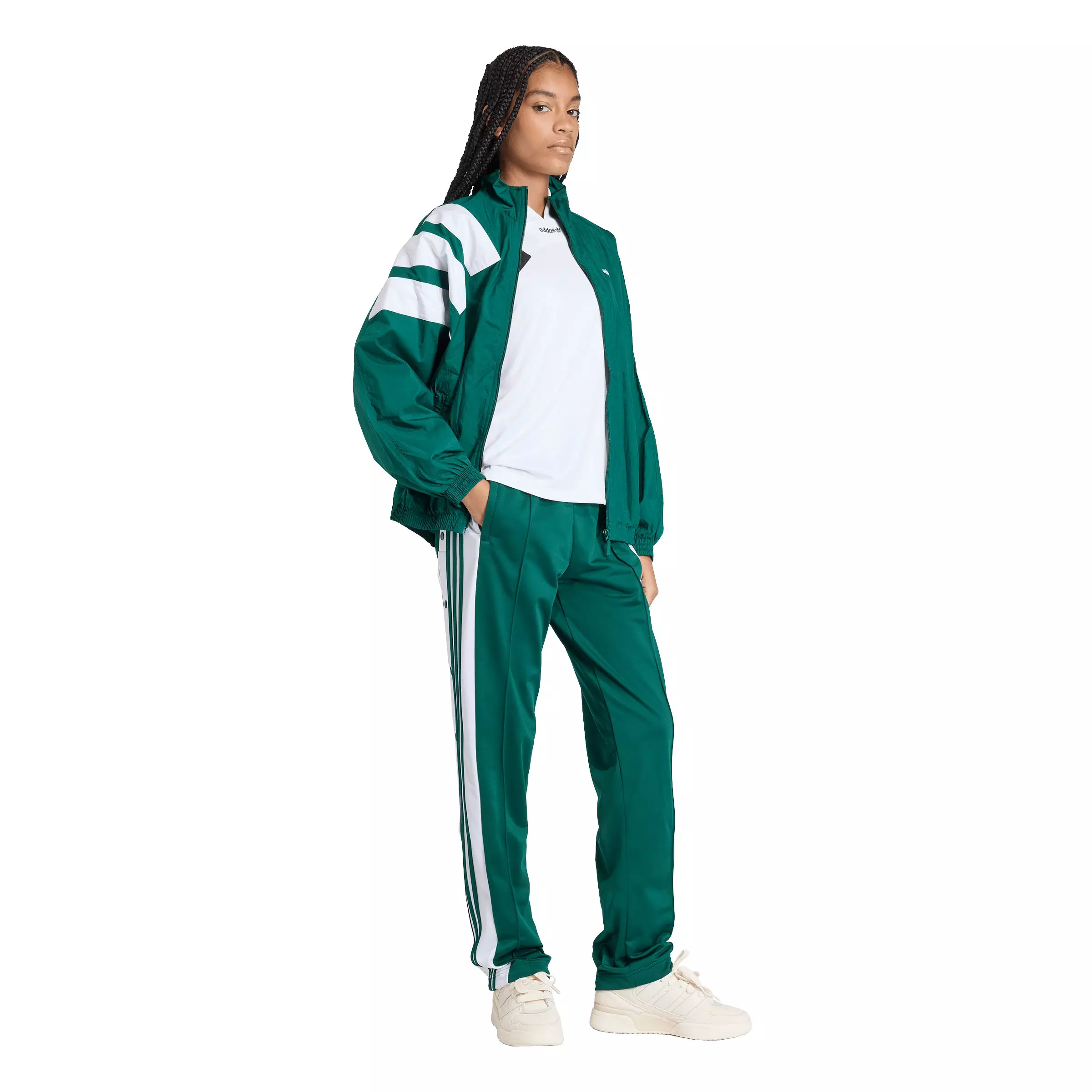adidas Originals Women's Adibreak Track Pants - Green/White - GREEN/WHITE