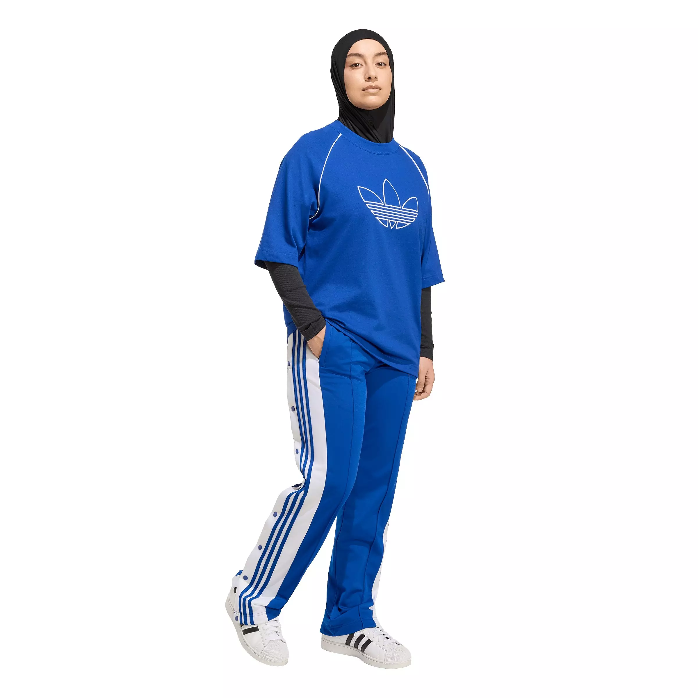 adidas Originals Women's Adibreak Track Pants - Royal/White - ROYAL/WHITE
