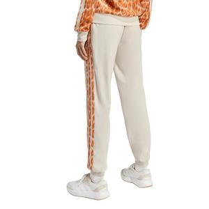 adidas Women's Tricot Leopard Print 3-Stripes Track Pants - Beige