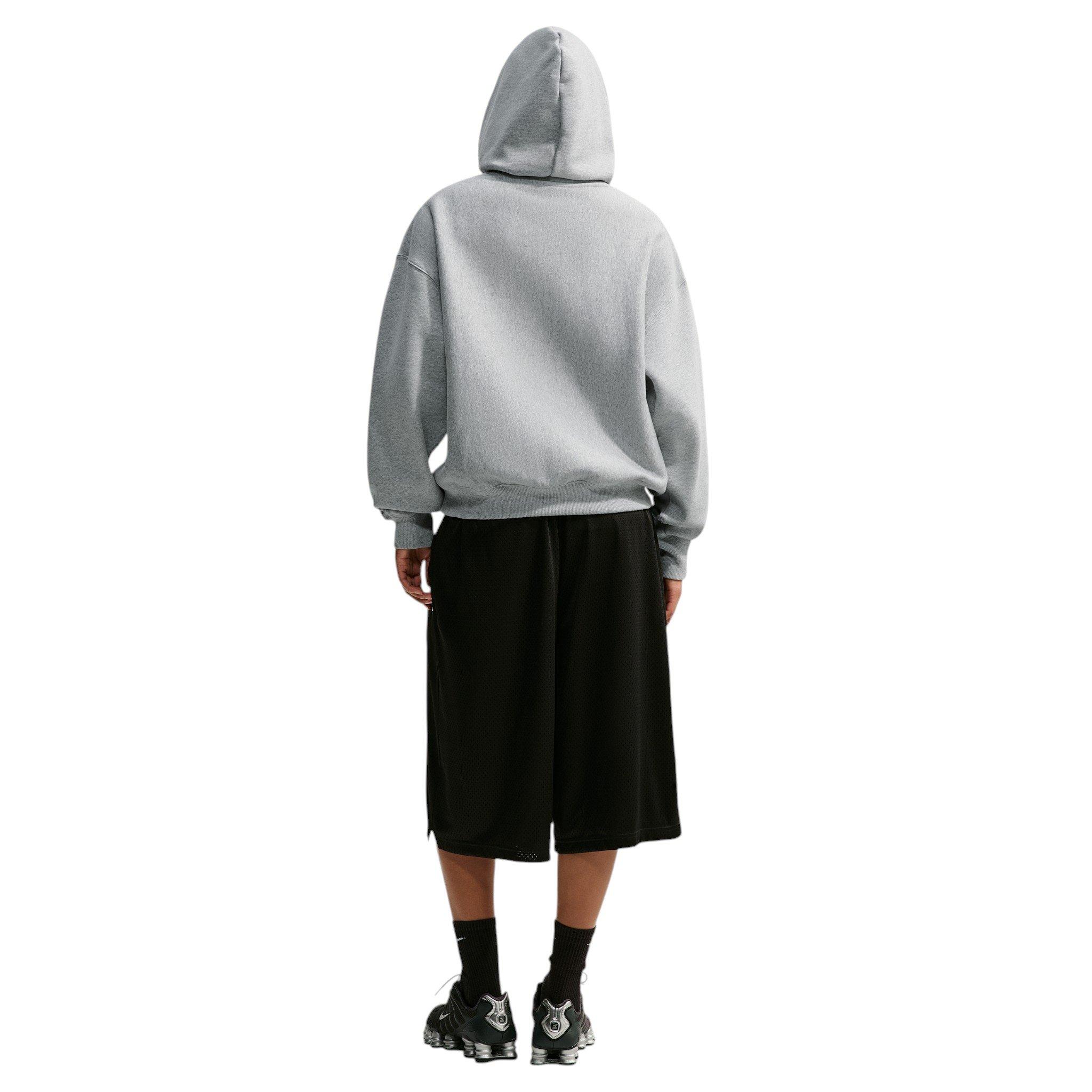 Nike Women's Studio Fleece Heavyweight Oversized Pullover Hoodie - Grey - GREY