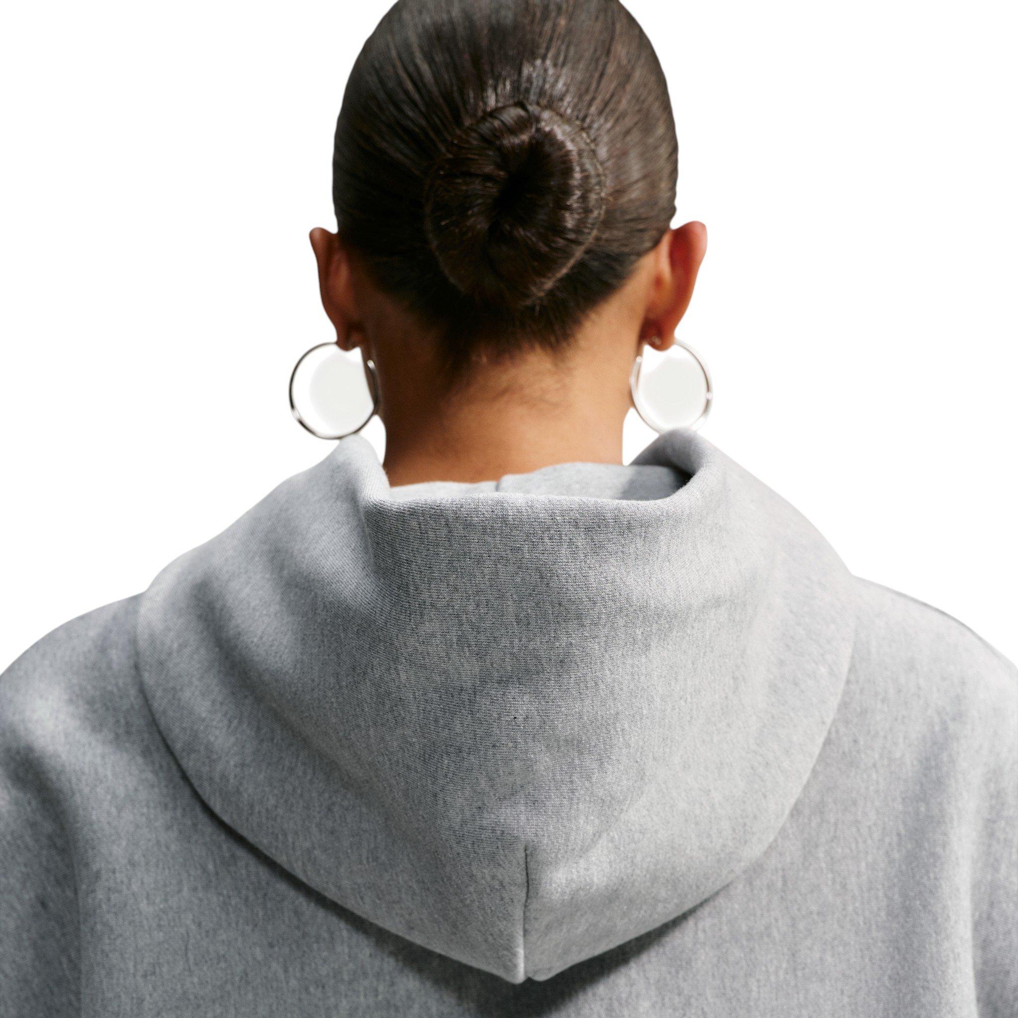 Nike Women's Studio Fleece Heavyweight Oversized Pullover Hoodie - Grey - GREY