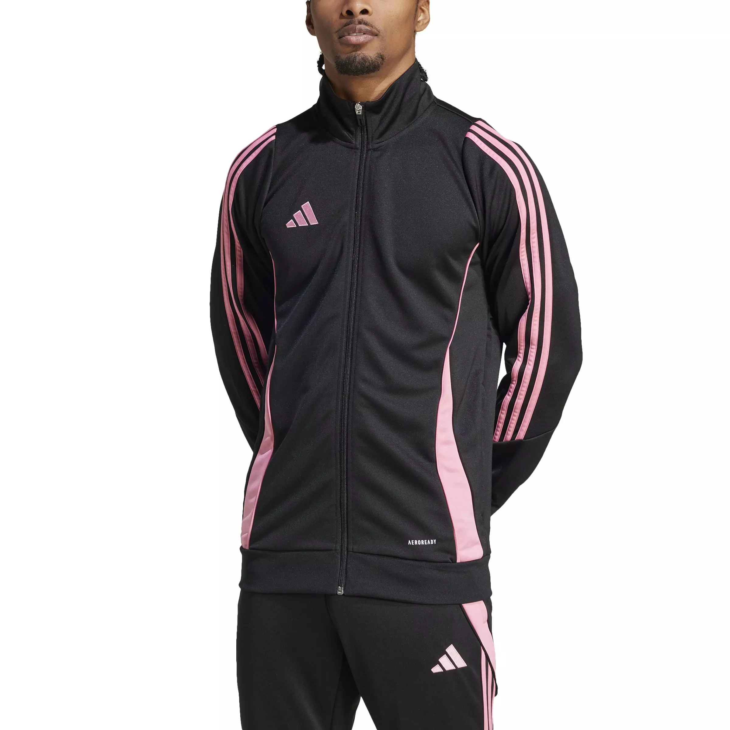 adidas Men's Tiro 24 Soccer Training Track Top -Black/Pink - BLACK/PINK