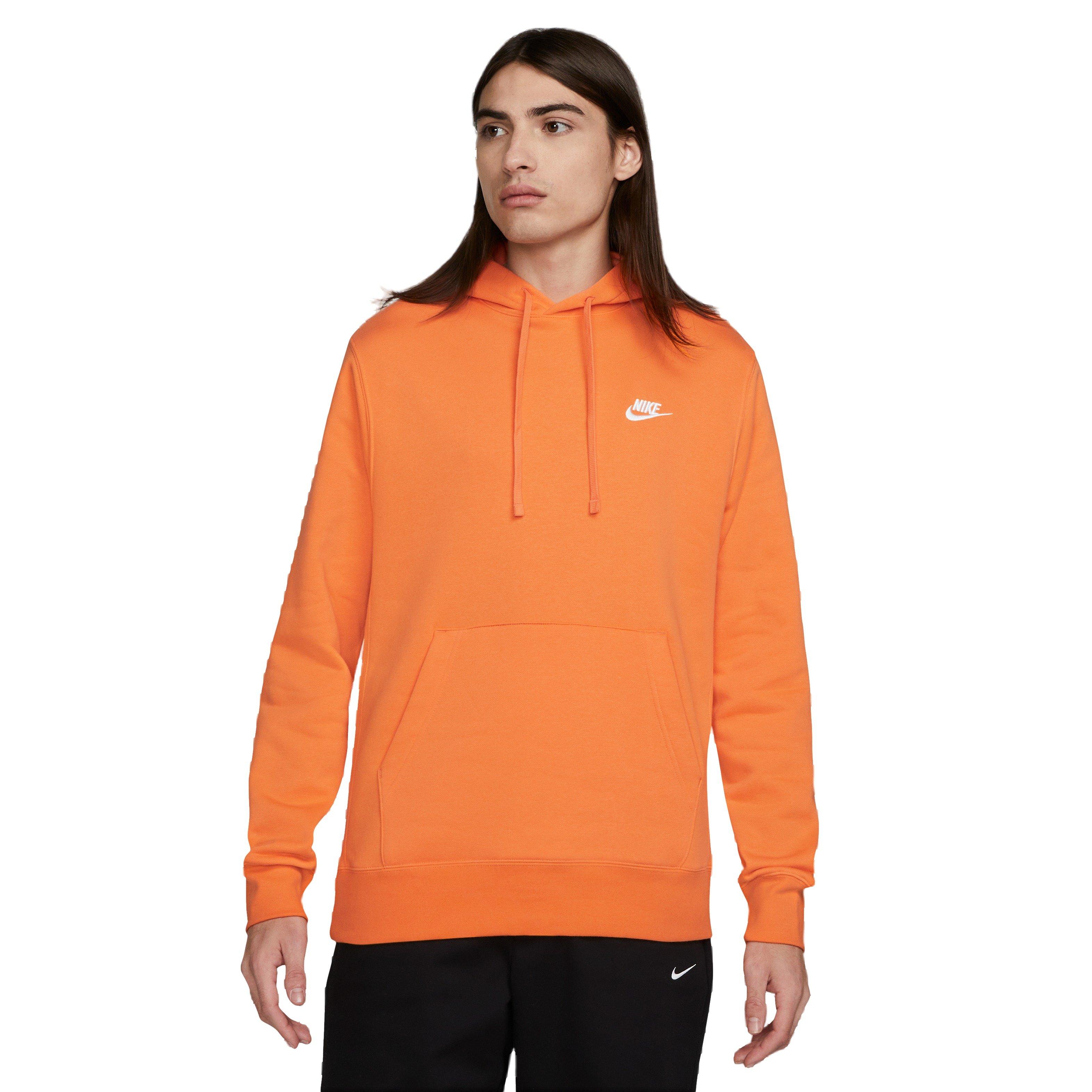 Nike Men's Sportswear Club Fleece Pullover Hoodie-Orange - Hibbett