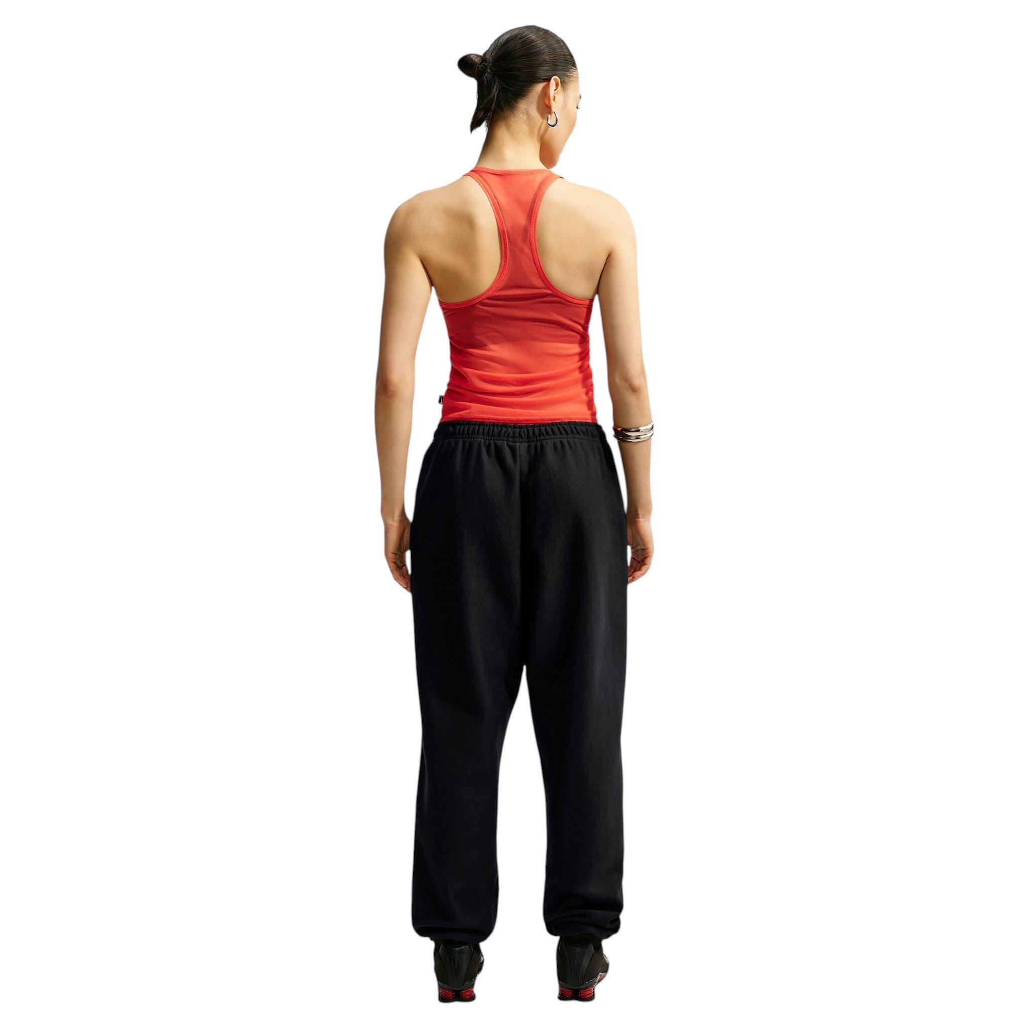 Nike Women's Studio Fleece Heavyweight Oversized High-Rise Joggers - Black/Off-White - BLACK/OFF-WHITE