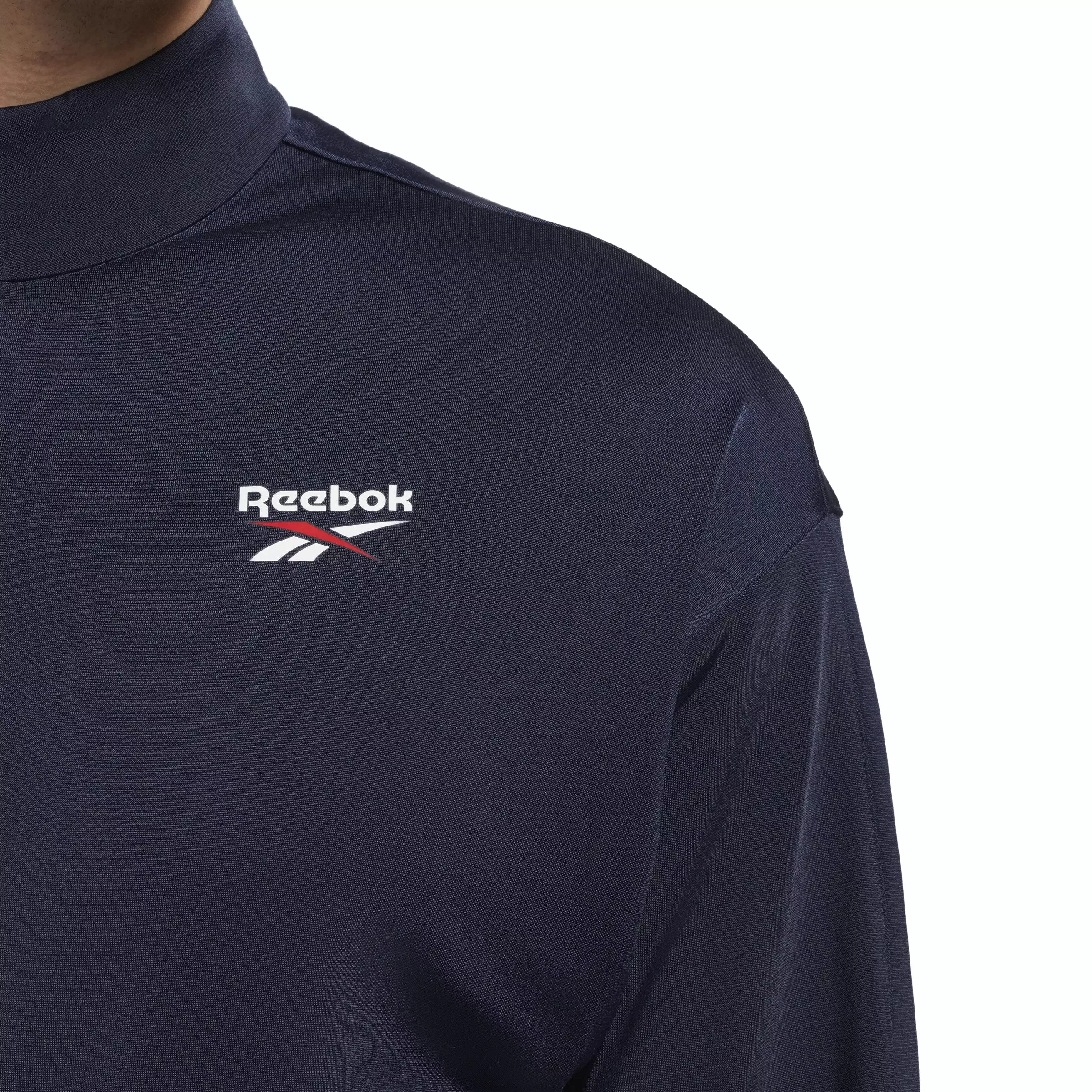 Reebok Men's ID Vector Track Jacket- Navy - NAVY/RED
