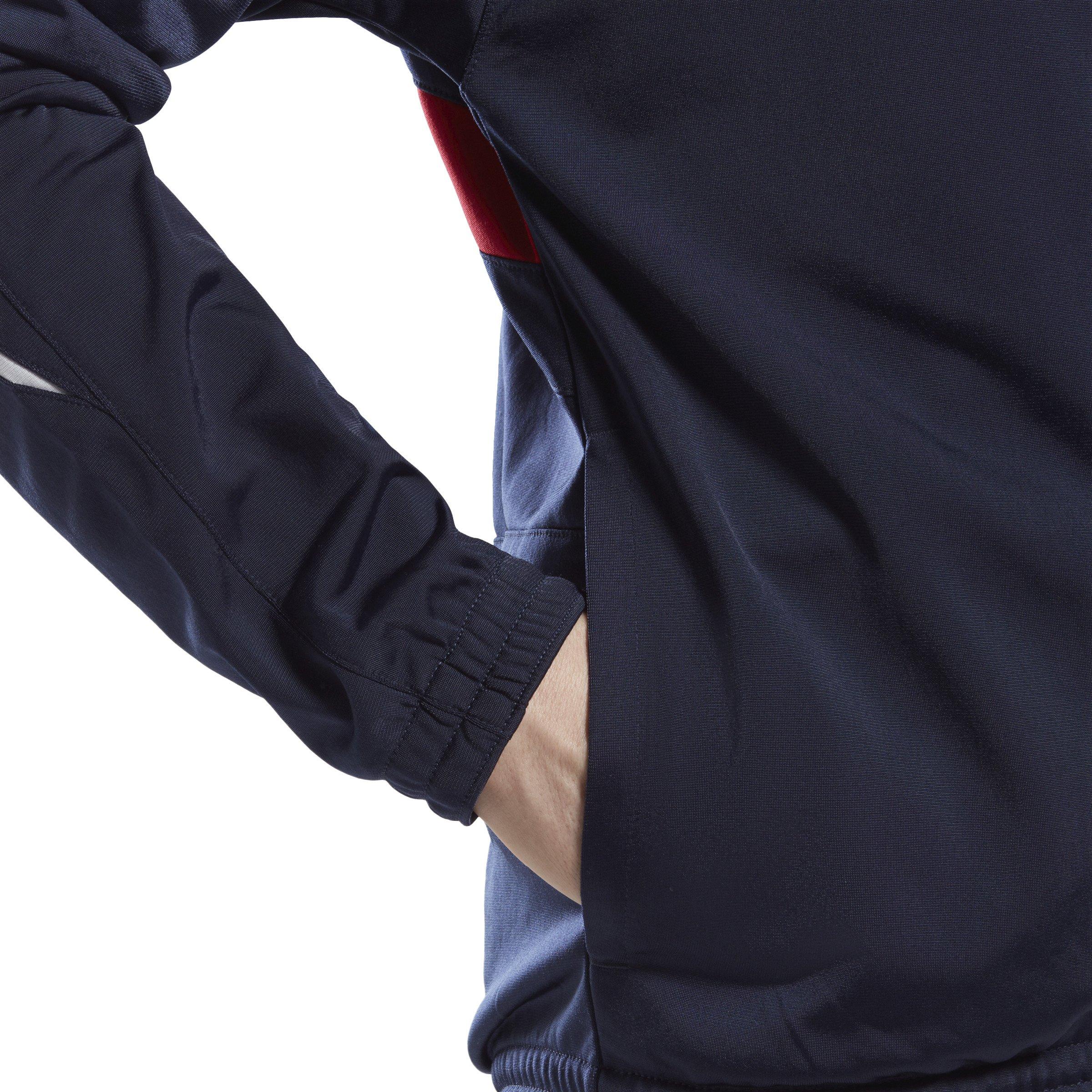 Reebok Men's ID Vector Track Jacket- Navy - NAVY/RED Thumbnail View 5