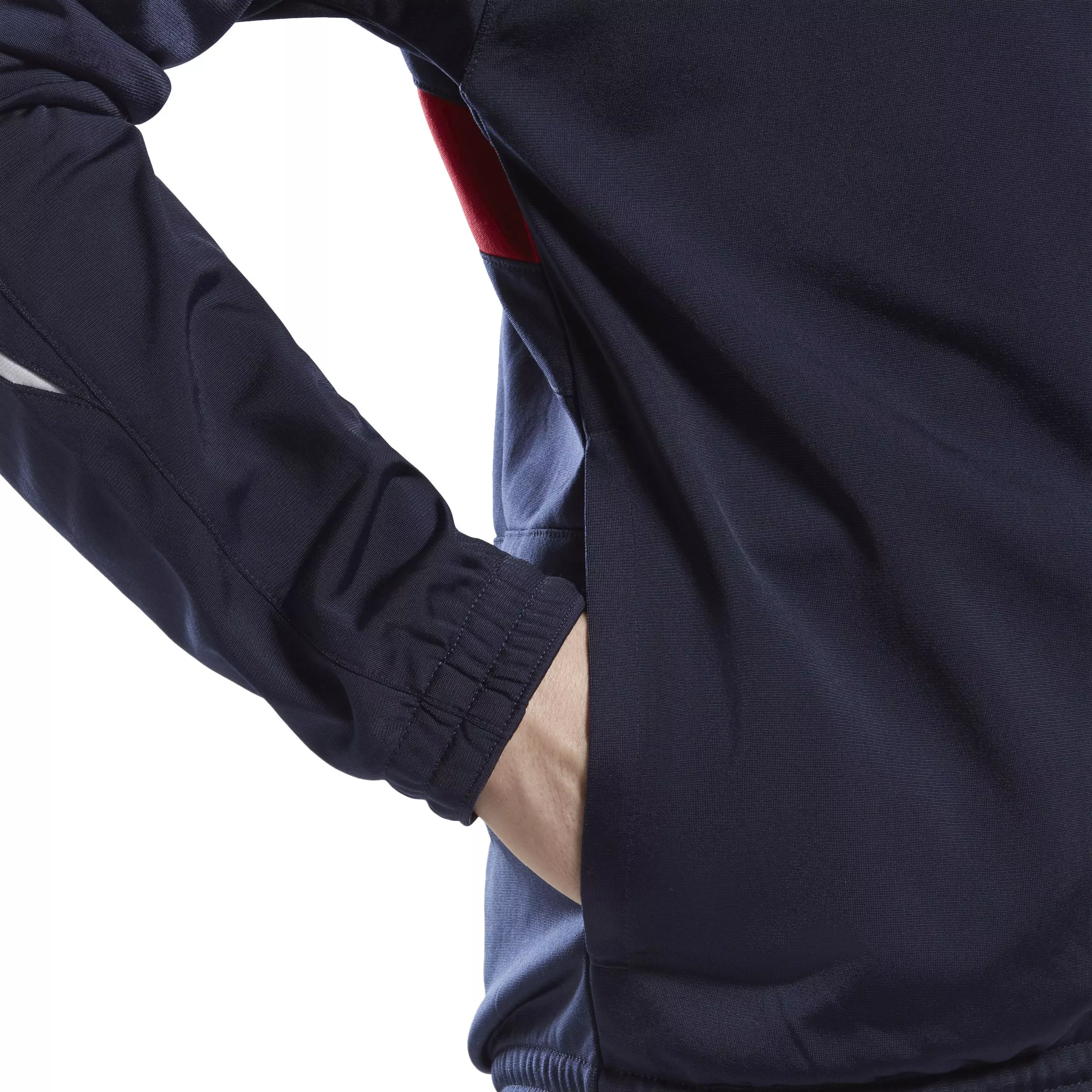 Reebok Men's ID Vector Track Jacket- Navy - NAVY/RED